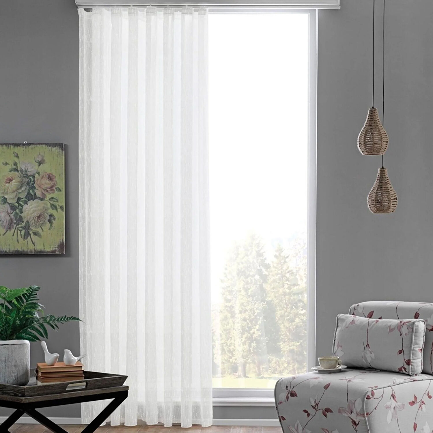 Taç Lecıno Hazır Tül Perde Ekru 250X260 cm