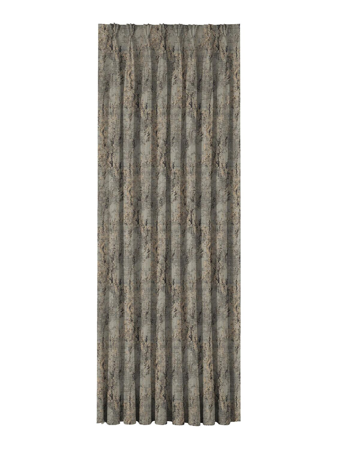 Taç Sora Fon Perde Gri Sarı ( Max Yükseklik : 295 cm )