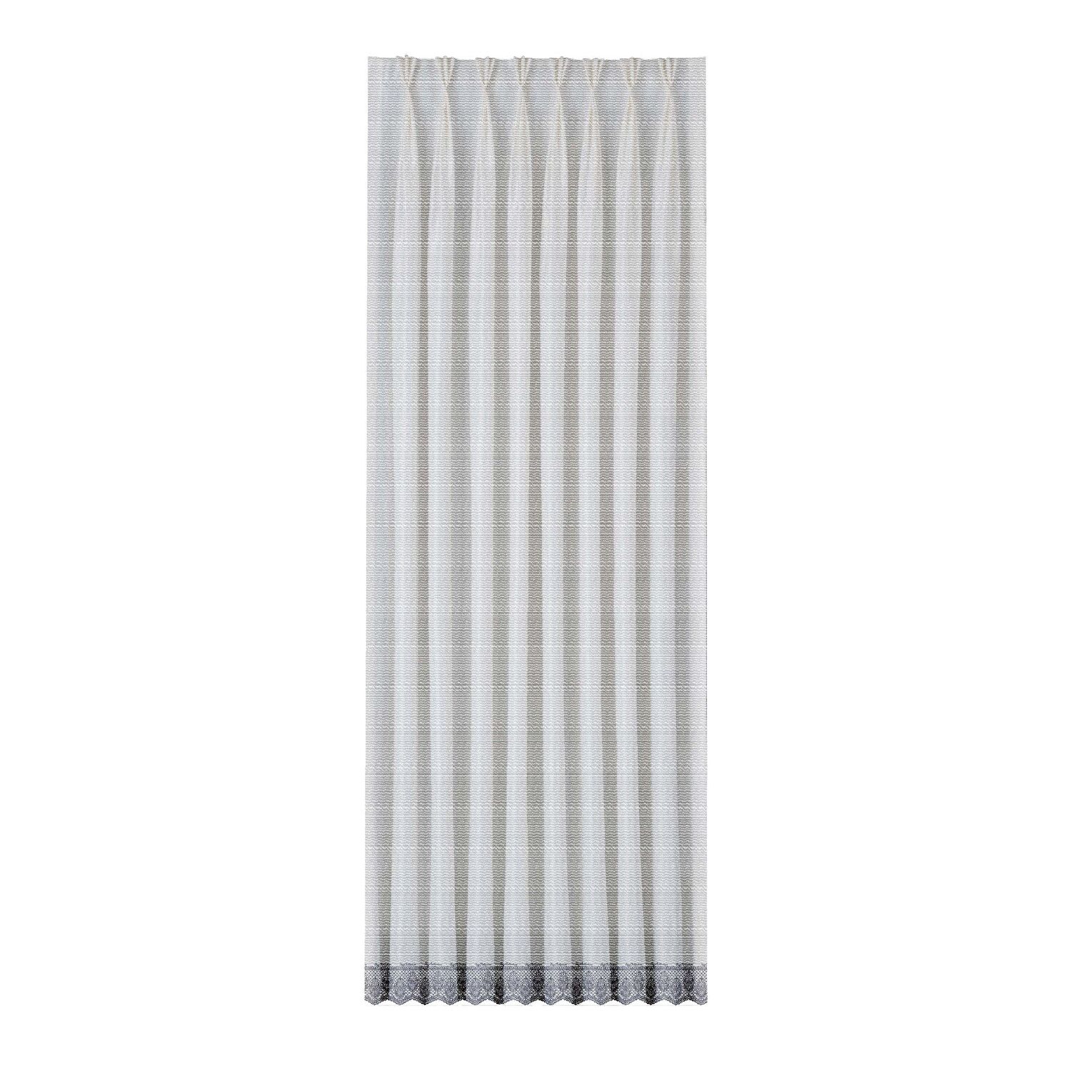 Taç Priene Brode Tül Perde Gri ( Max Yükseklik : 270 cm )