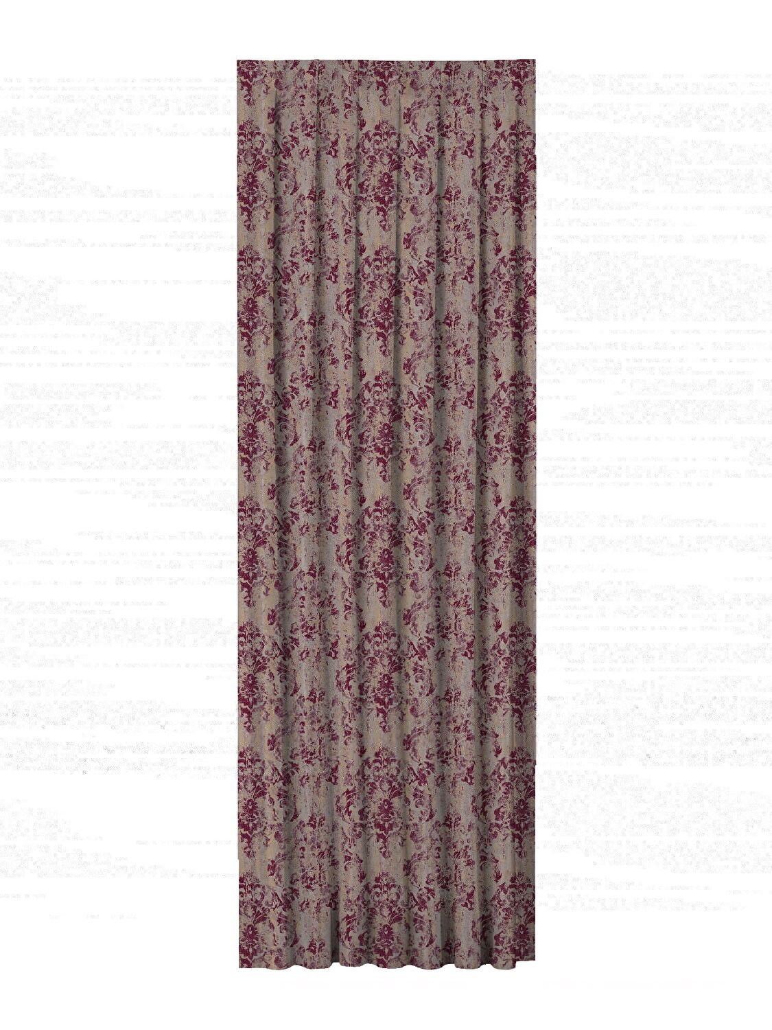 Taç Budeys Fon Perde Kırmızı ( Max Yükseklik : 295 cm )