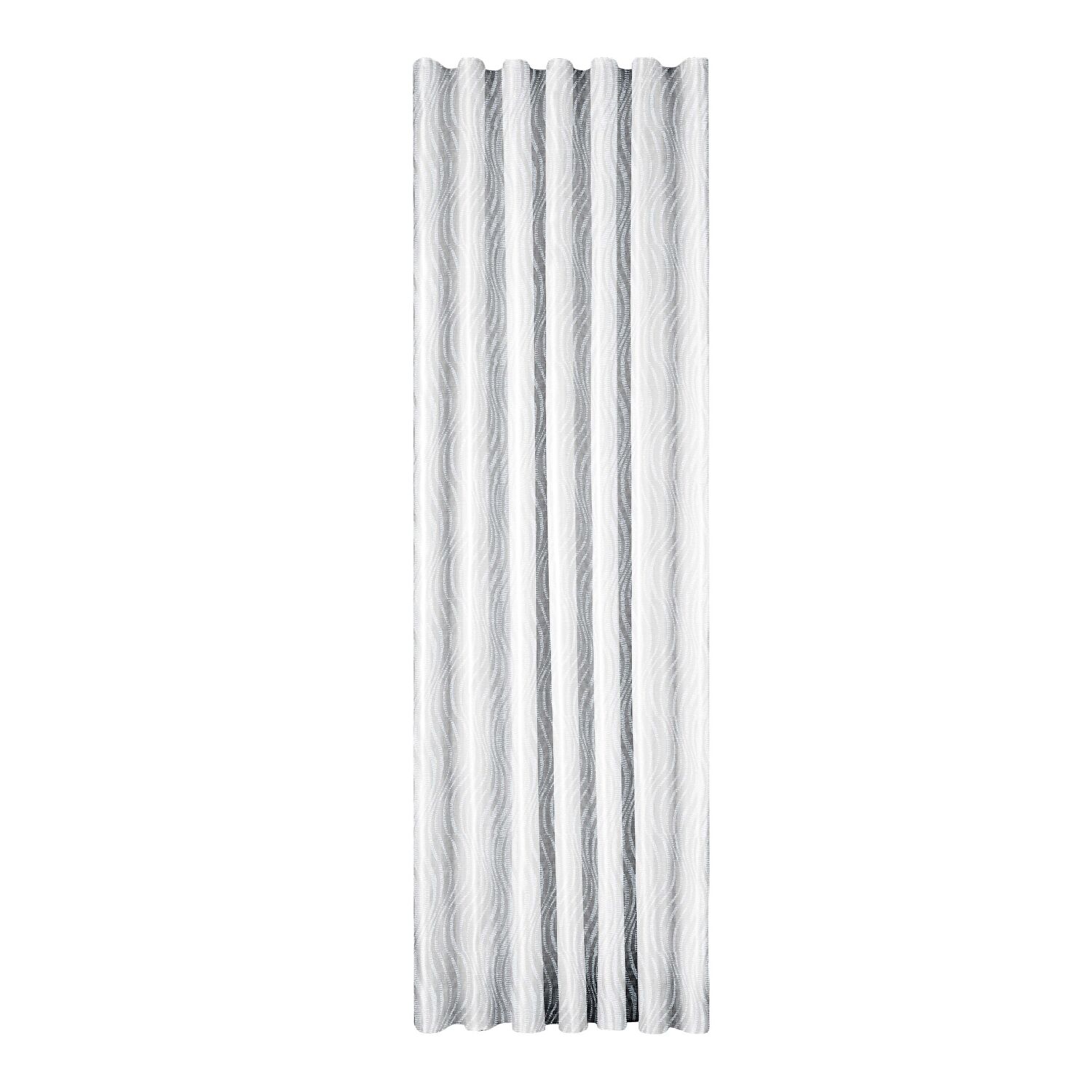 Taç Hyda Örme Tül Perde Gri ( Max Yükseklik : 270 cm )