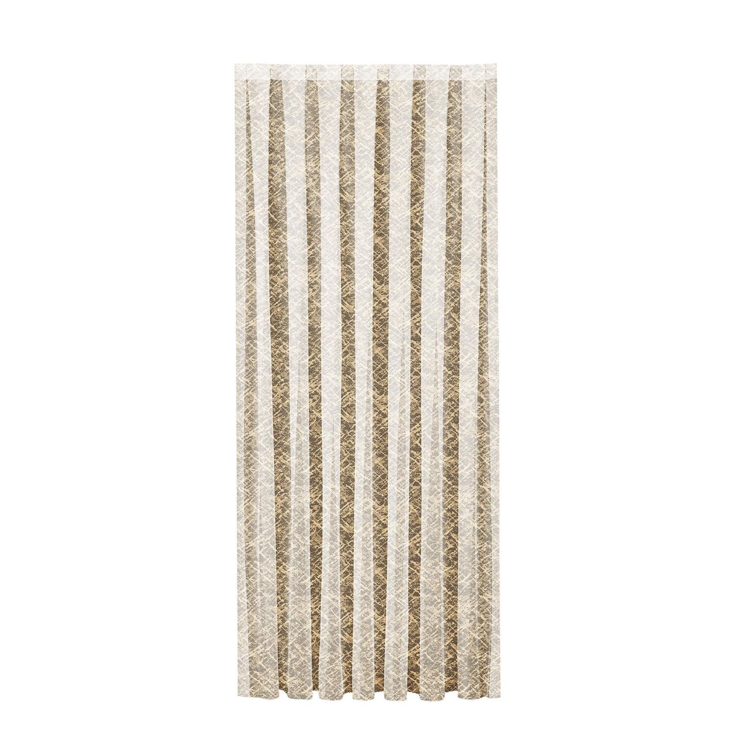 Taç Apron Örme Tül Perde Hardal Sarı ( Max Yükseklik : 265 cm )