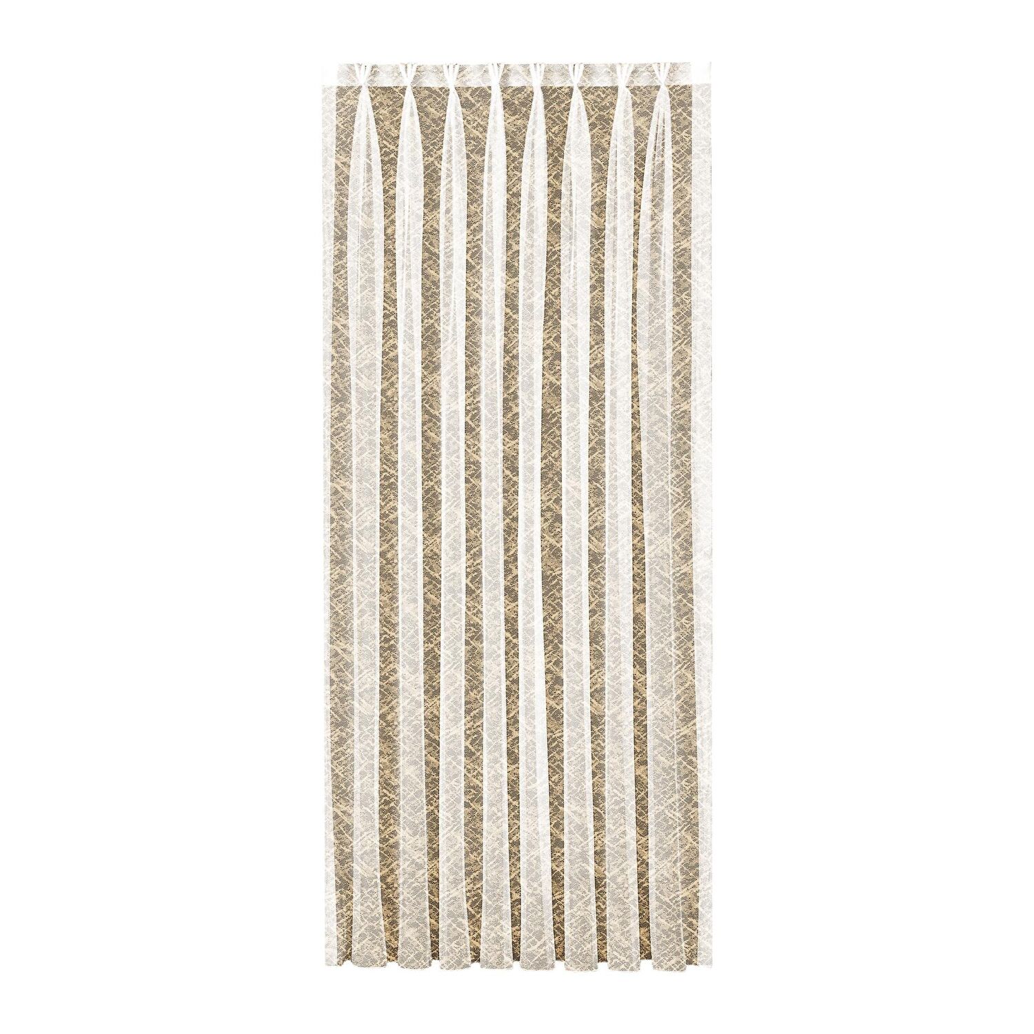 Taç Apron Örme Tül Perde Hardal Sarı ( Max Yükseklik : 265 cm )