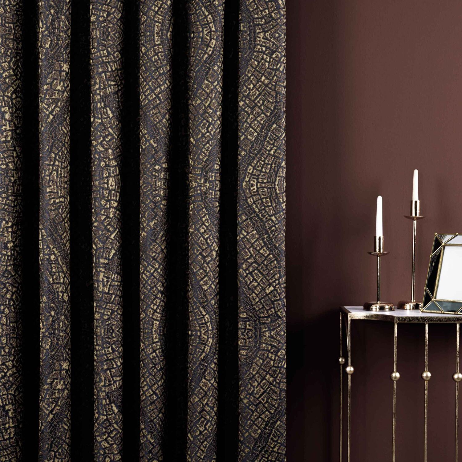 Taç Solvia Fon Perde Lacivert ( Max Yükseklik : 275 cm )