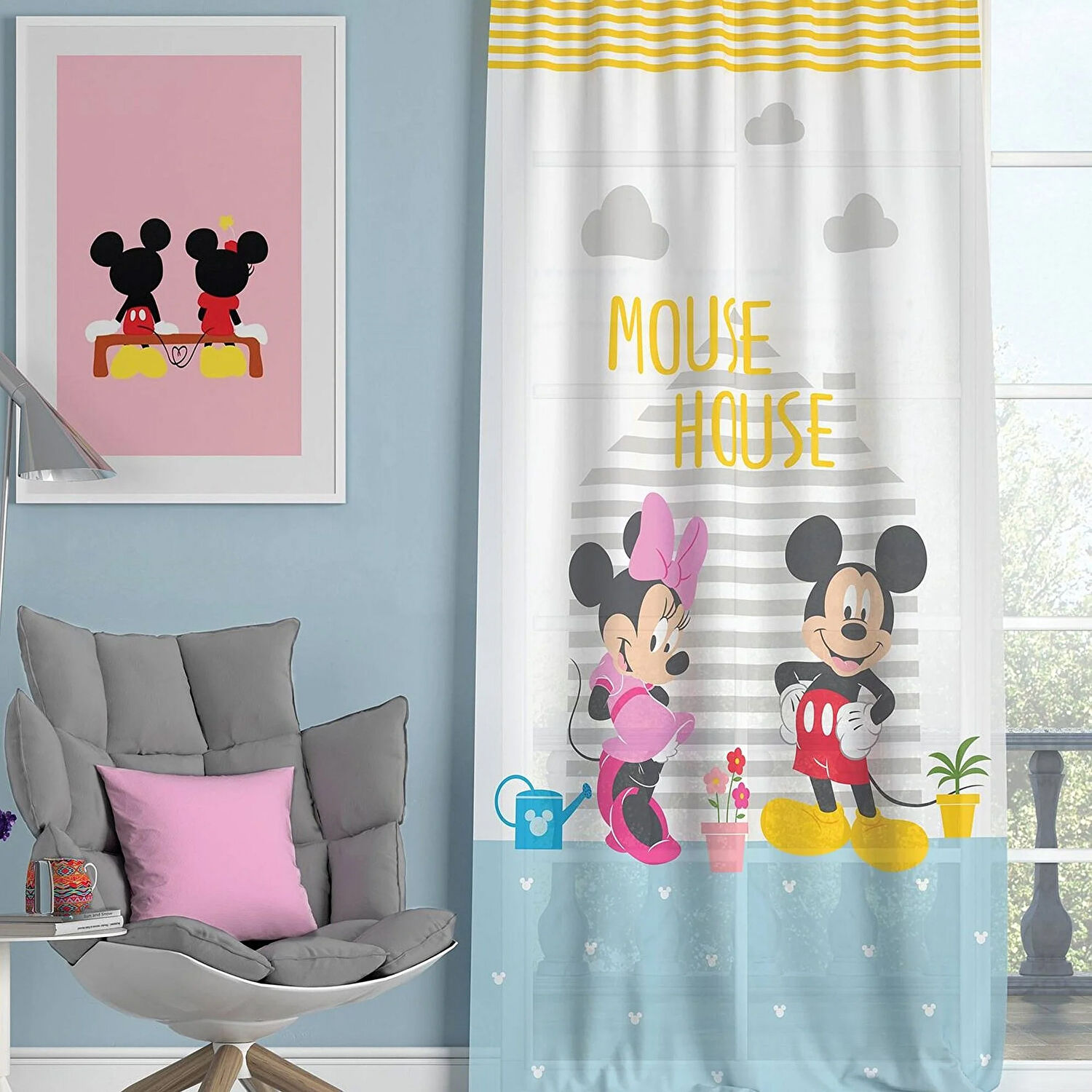 Taç Disney Minnie&Mickey Tekli Fon Çocuk Perde
