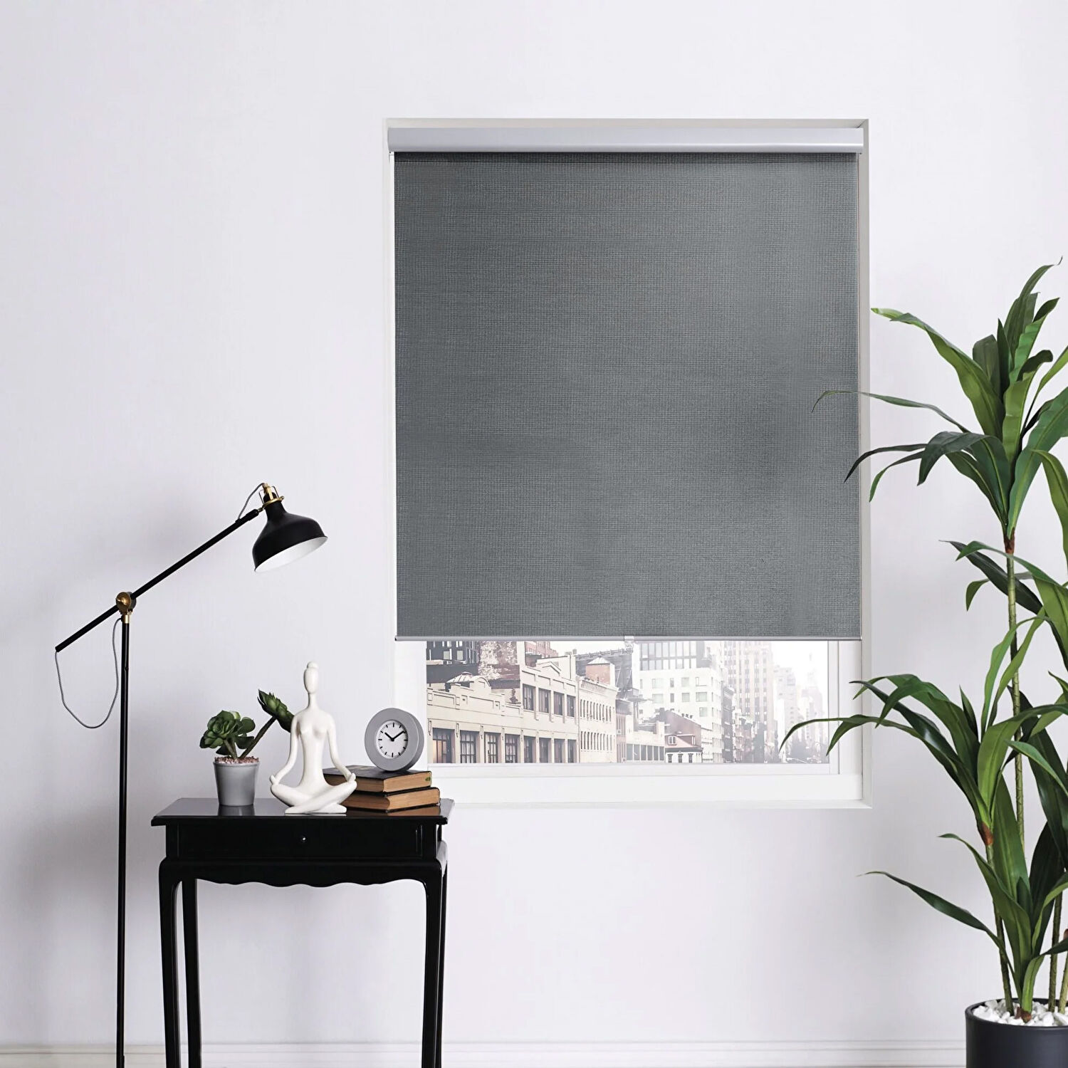 Taç Güneşlik Stor Perde Antrasit ( Max En : 300 cm )