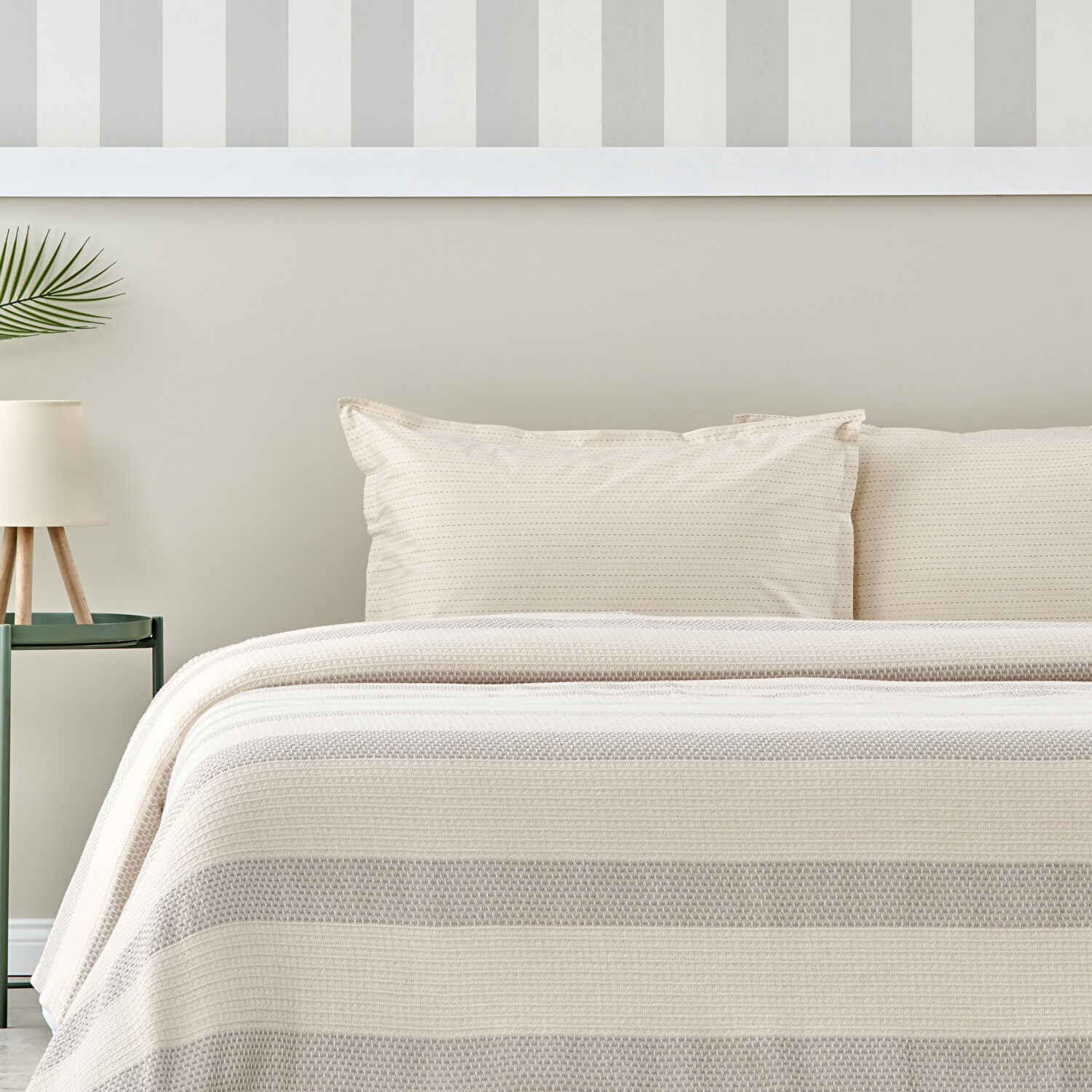 Taç Aura Çift Kişilik Softly Set Gri