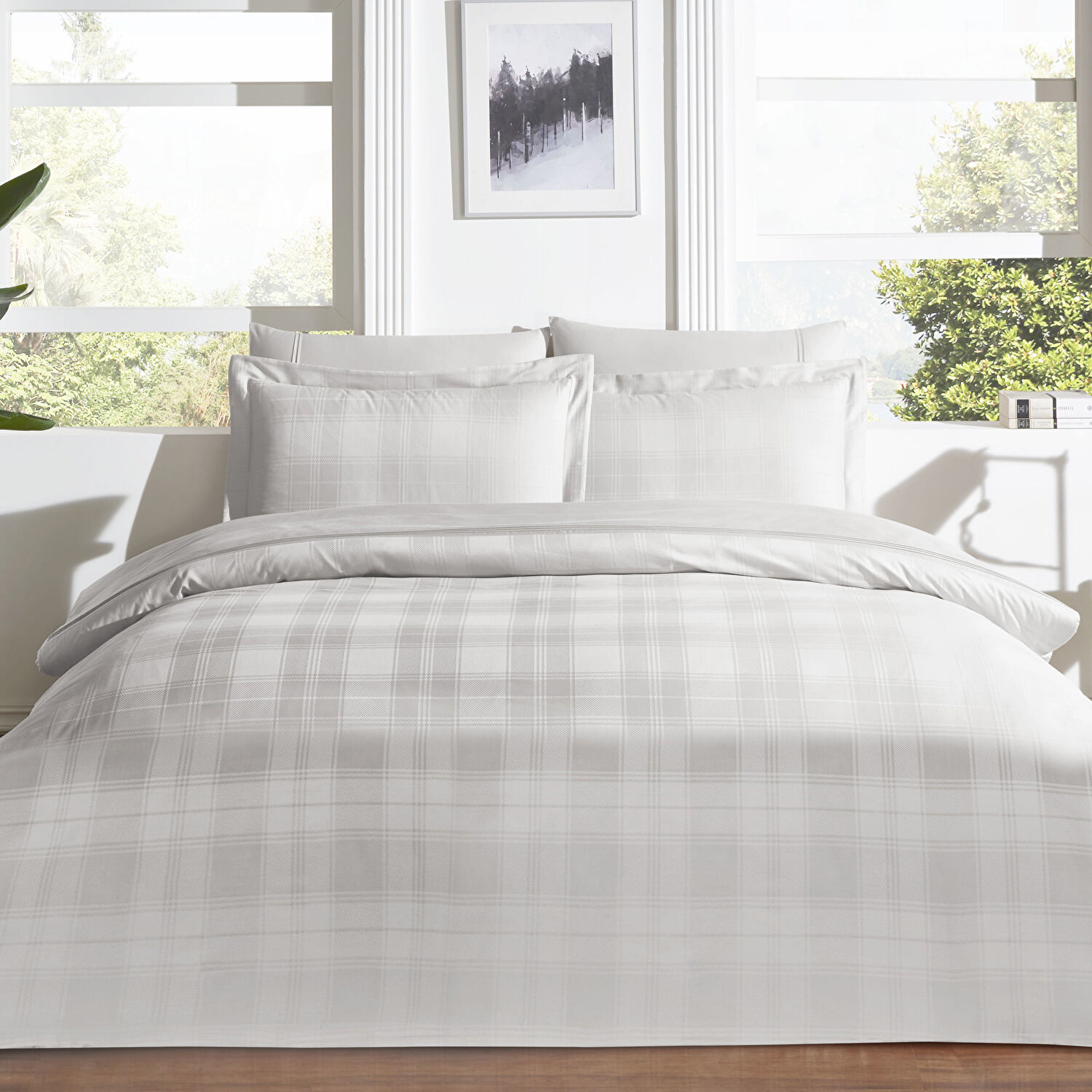 Taç Carly Jakar Çift Kişilik Nevresim Takımı Vizon