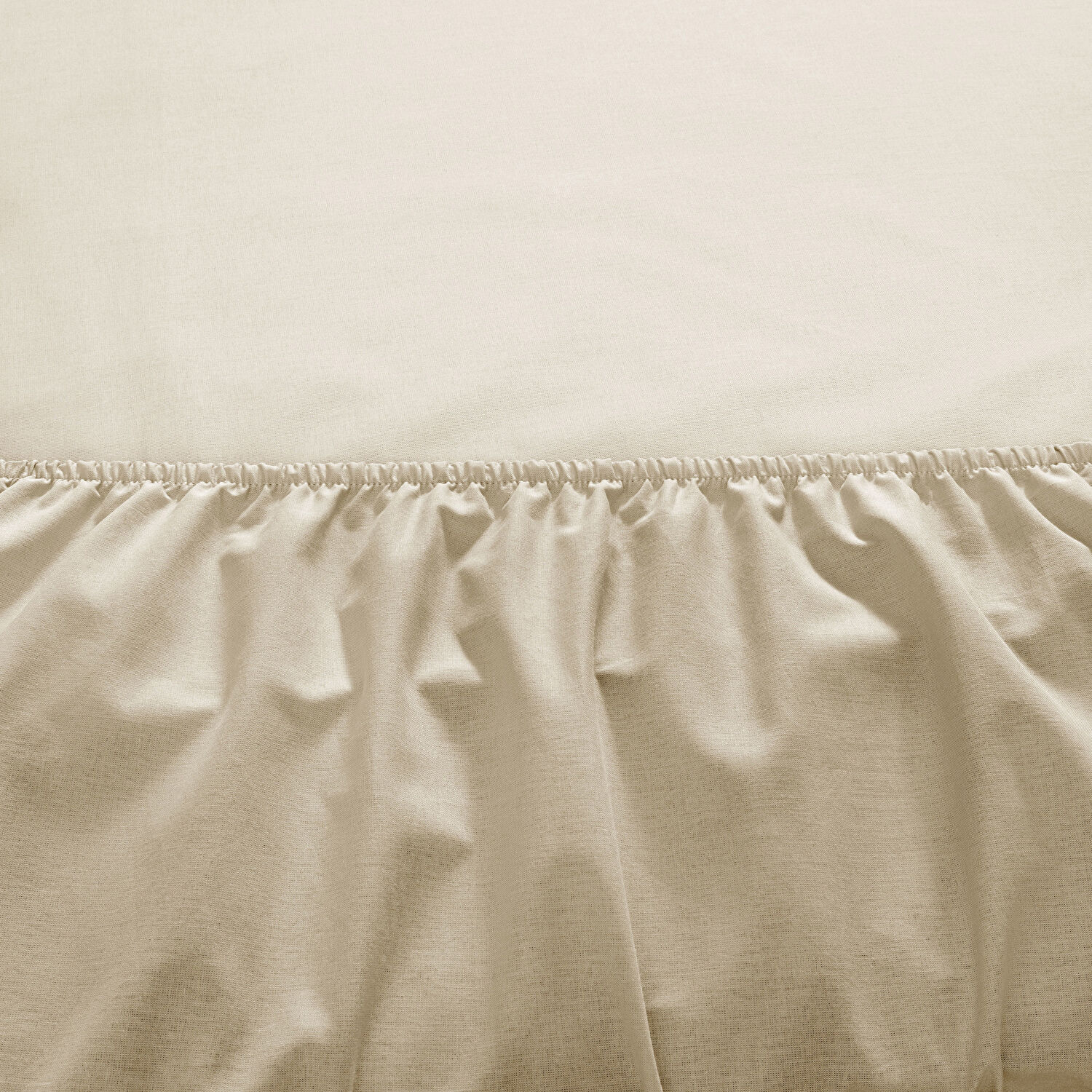 Taç Ranforce Lastikli King Size Çarşaf Set Vizon