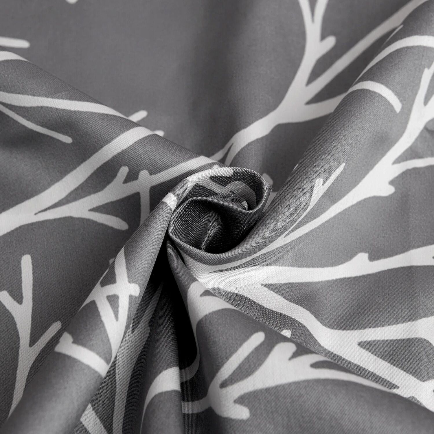 Brielle Queen Size Saten Nevresim Seti Gri