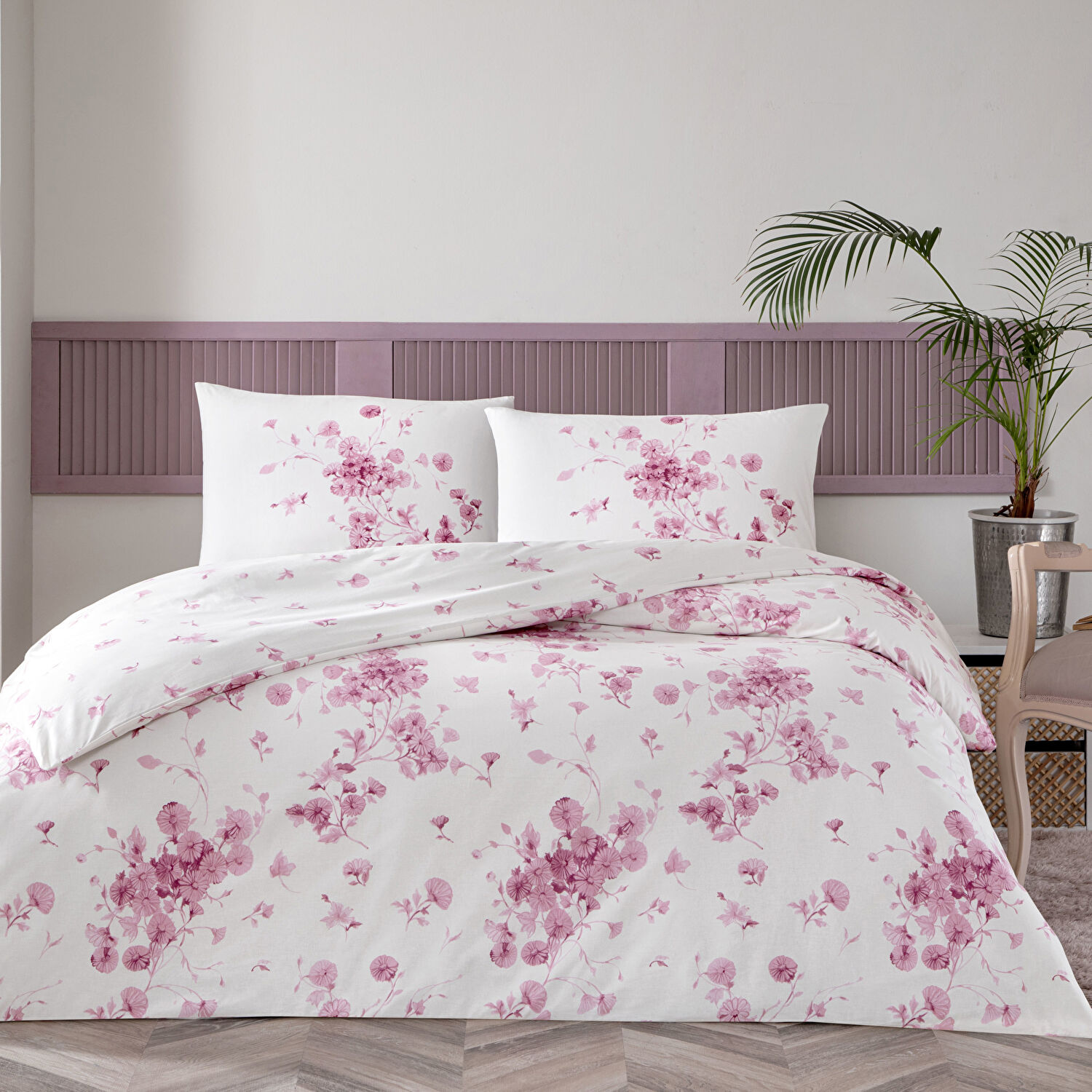 Taç Marian Ranforce Tek Kişilik Nevresim Takımı Pembe