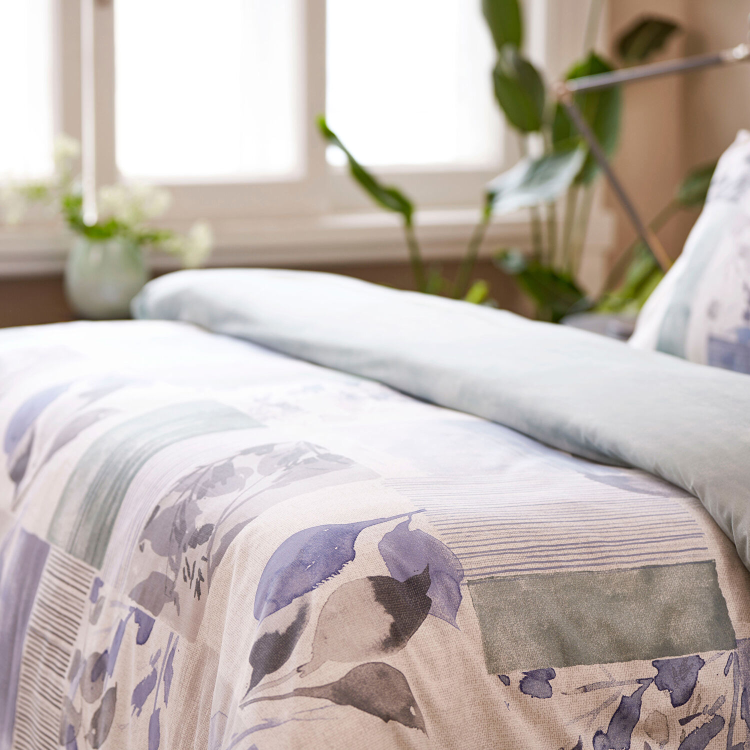 Taç Eloise Ranforce Çift Kişilik Nevresim Takımı Mavi