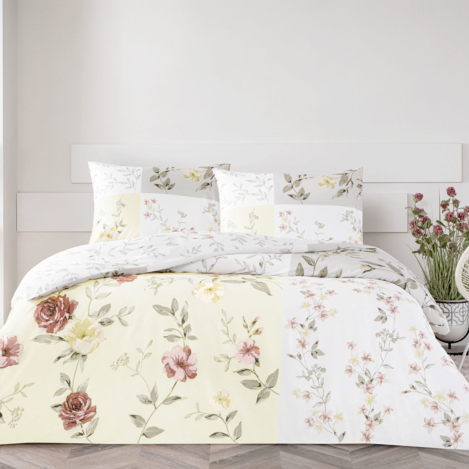 Taç Sandra Ranforce Tek Kişilik Nevresim Takımı Ekru