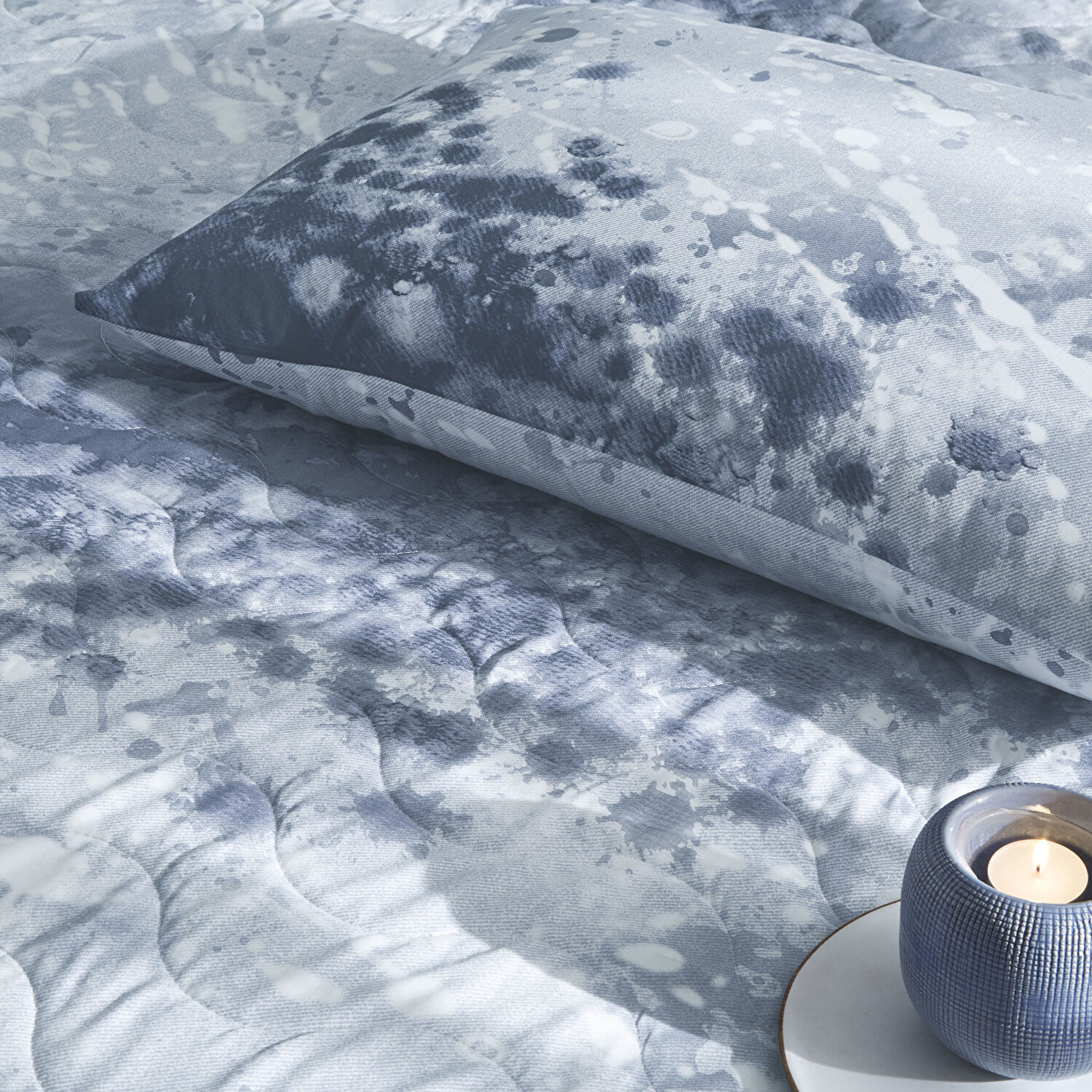 Taç Trixy Ranforce Çift Kişilik Complete Set Mavi