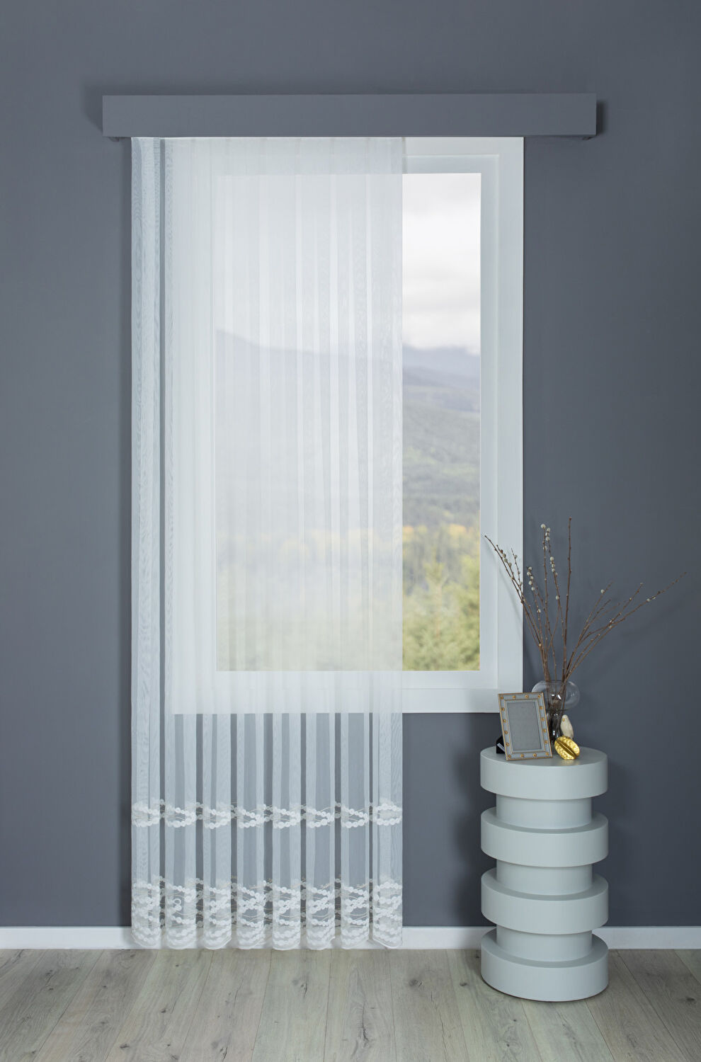 Taç Glorıa Brode Tül Perde Krem ( Max Yükseklik : 270 cm )