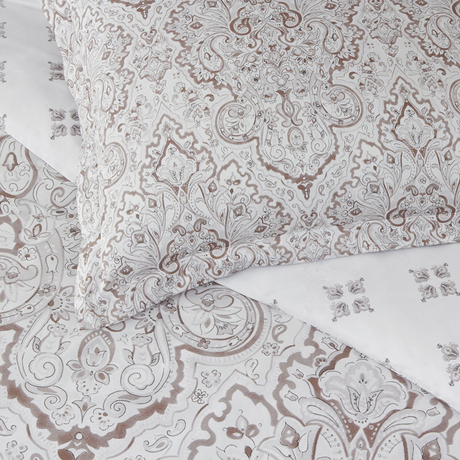 Taç Cassandra Saten Çift Kişilik Nevresim Takımı Mürdüm