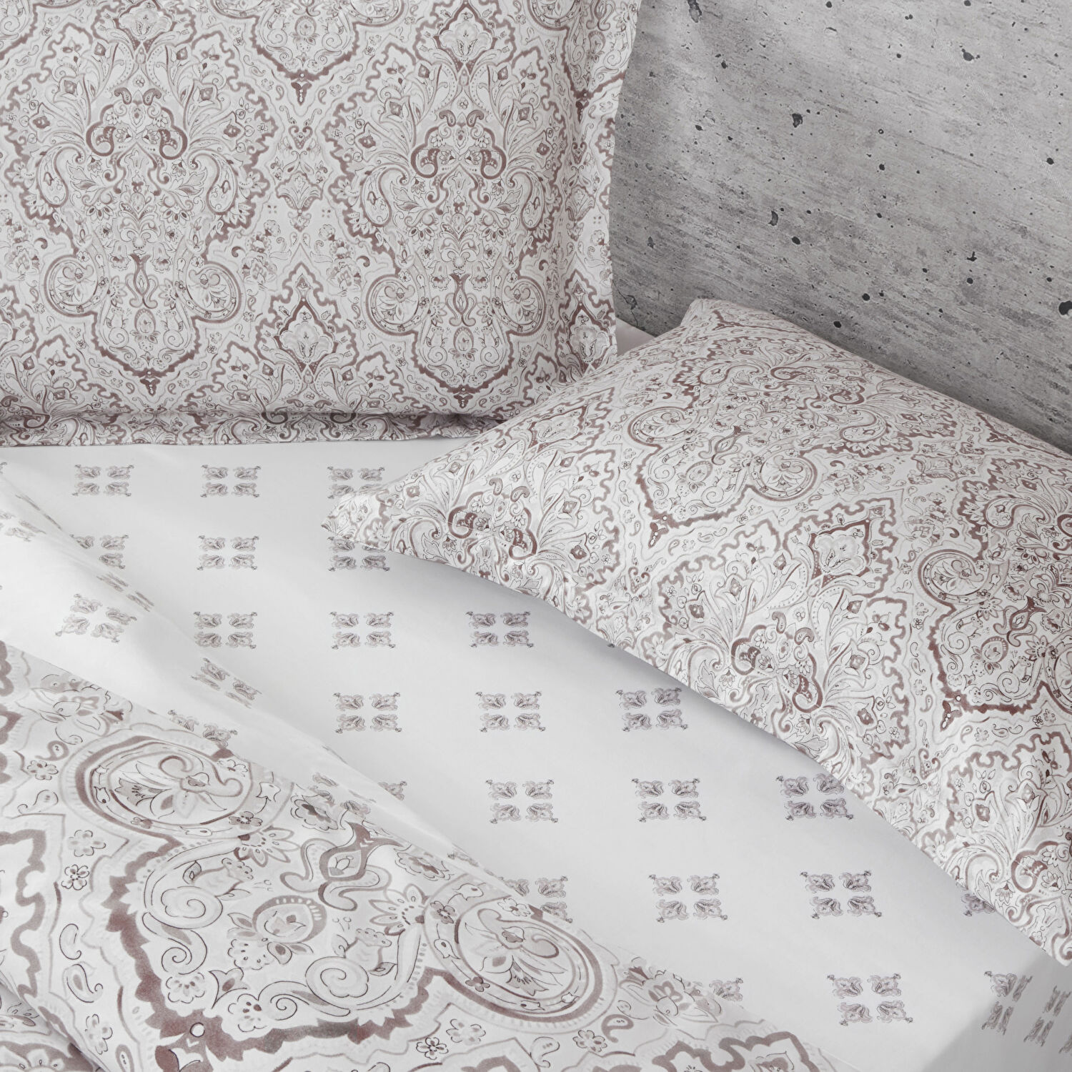 Taç Cassandra Saten Çift Kişilik Nevresim Takımı Mürdüm