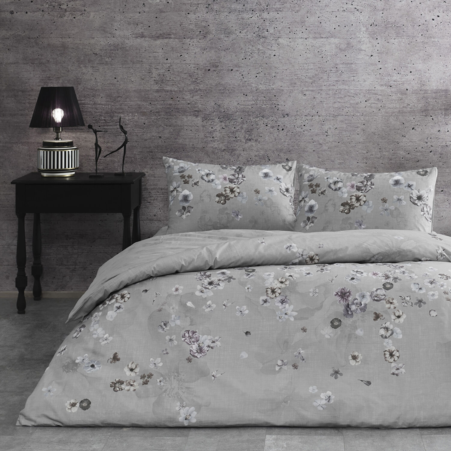 Taç Claire Ranforce Çift Kişilik Nevresim Takımı Gri