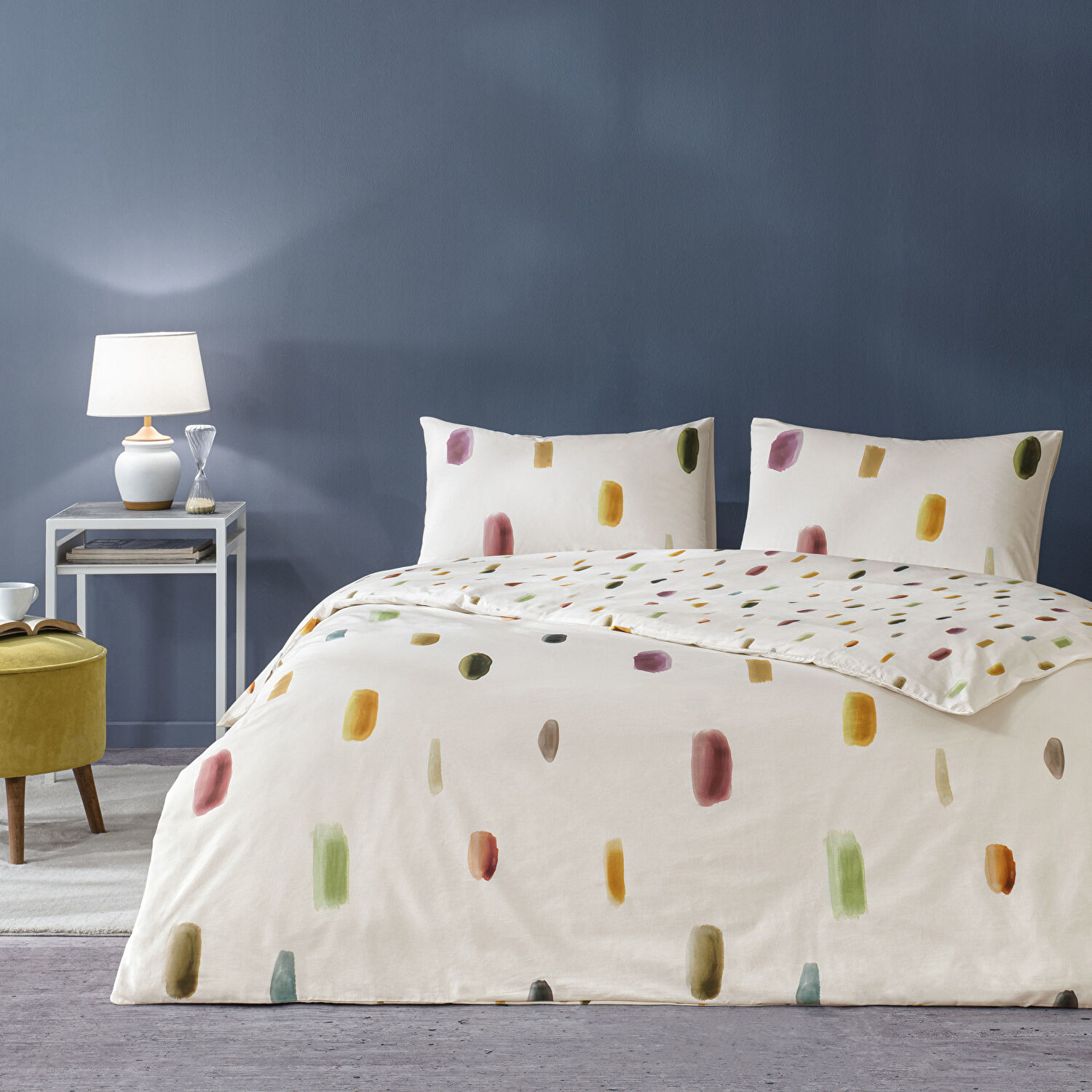 Taç Jullian Ranforce Tek Kişilik Nevresim Takımı Kremrengi