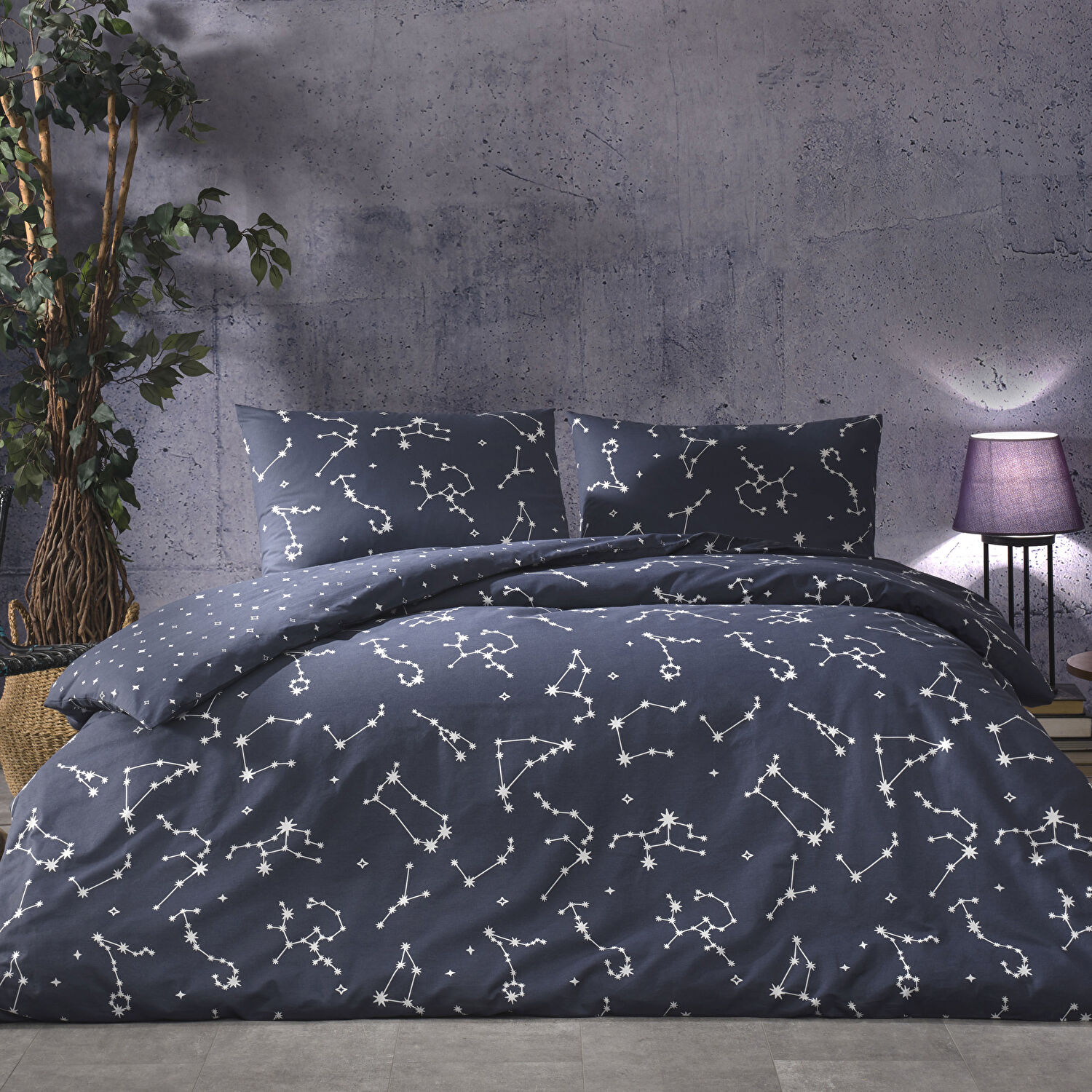 Taç Lonny Ranforce Tek Kişilik Nevresim Takımı Lacivert