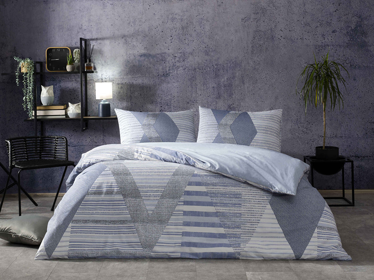 Taç Lucas Ranforce Tek Kişilik Nevresim Takımı Mavi