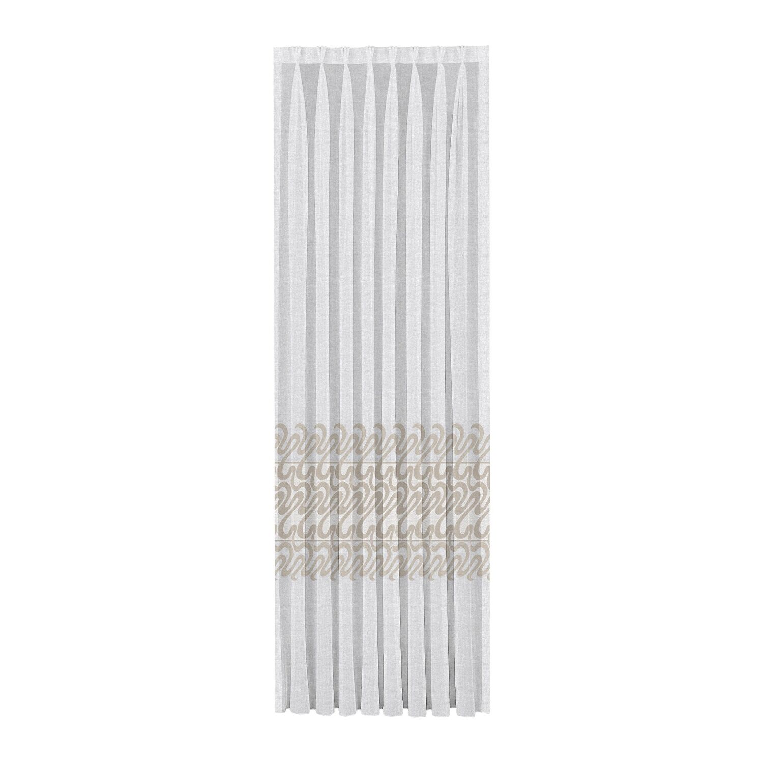 Taç Nalya Brode Tül Perde Bej ( Max Yükseklik : 290 cm )