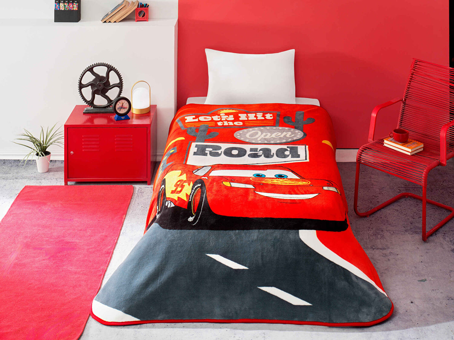 Lisanslı Disney Cars Road Tek Kişilik Battaniye