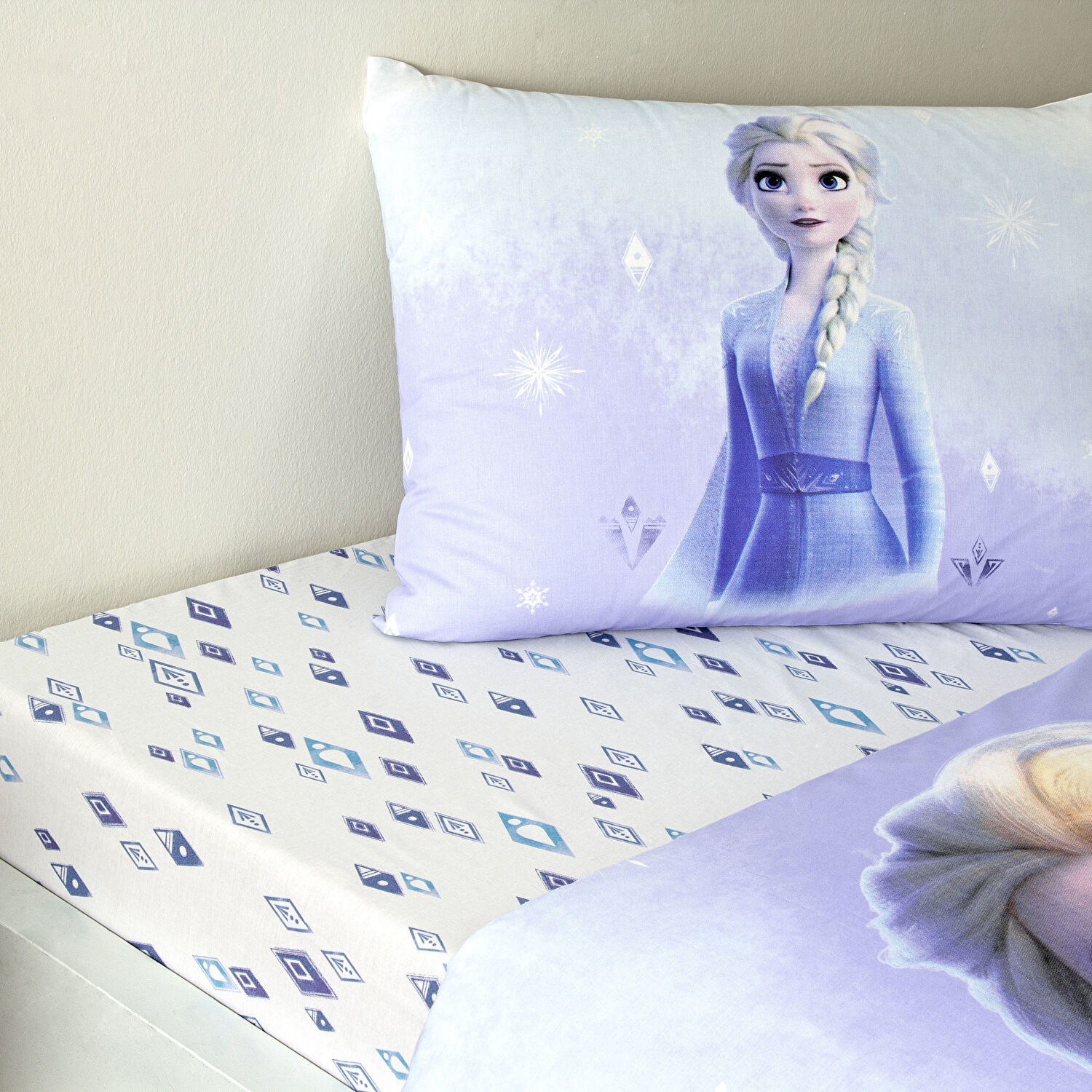 Taç Lisanslı Disney Frozen Diamond Tek Kişilik Pamuk Nevresim Takımı