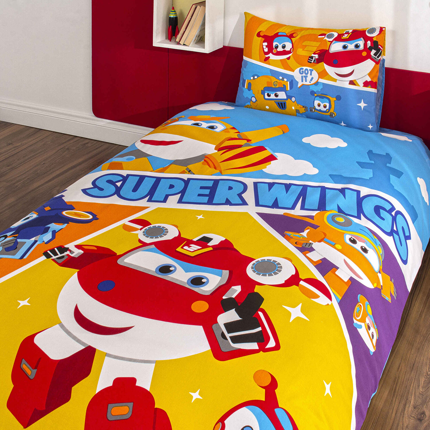 Taç Lisanslı Harika Kanatlar Fliying Pamuk Tek Kişilik Nevresim Takımı