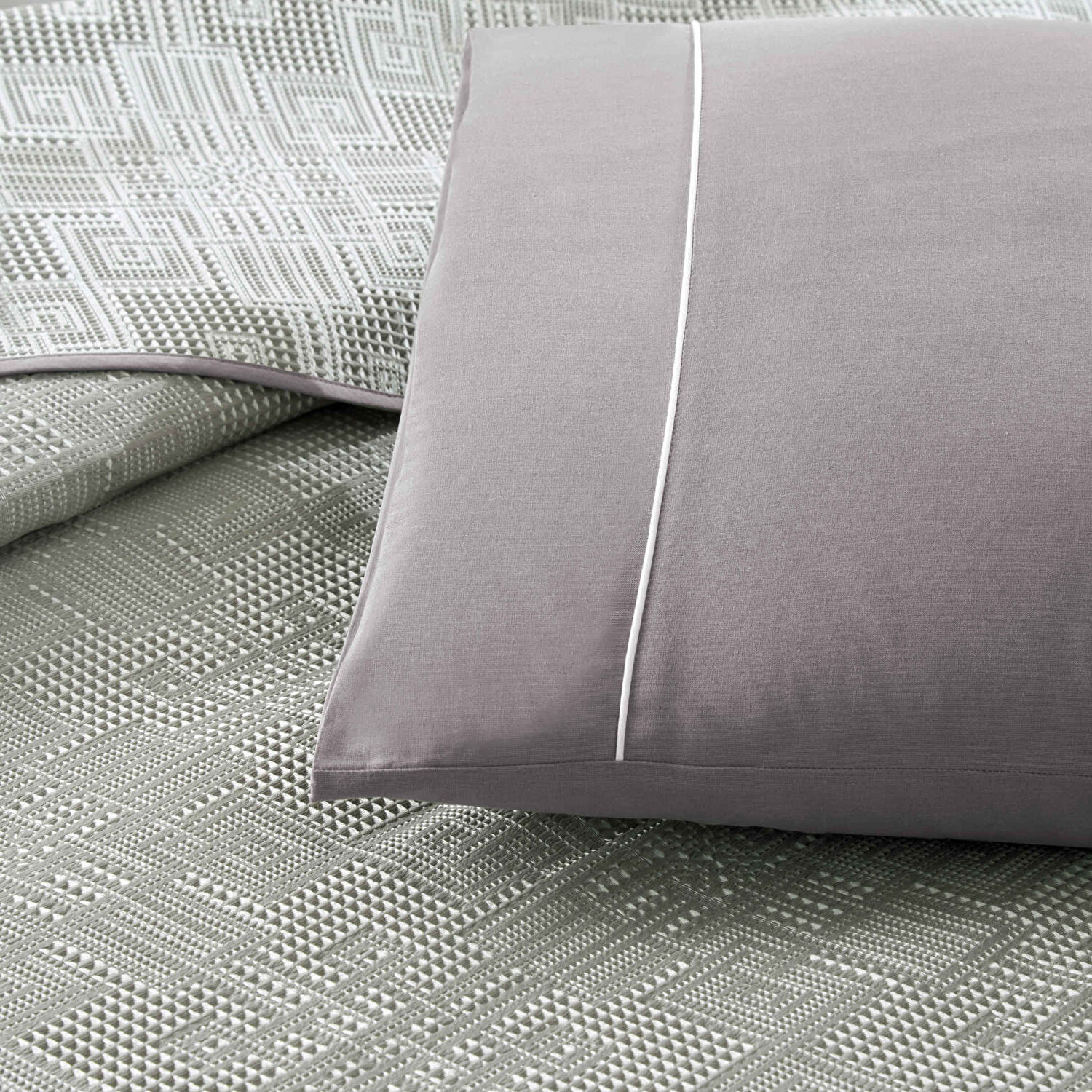 Taç Jakar Vıgnes Çift Kişilik Pike Takımı Antrasit