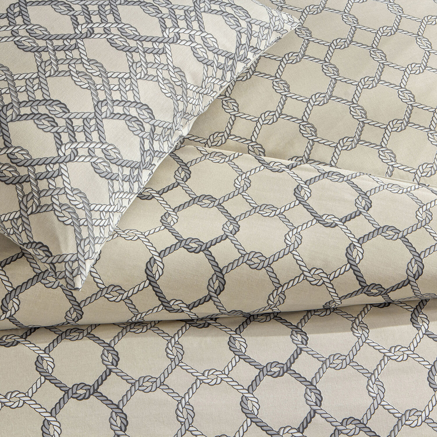 Taç Galen Ranforce Çift Kişilik Nevresim Takımı Gri