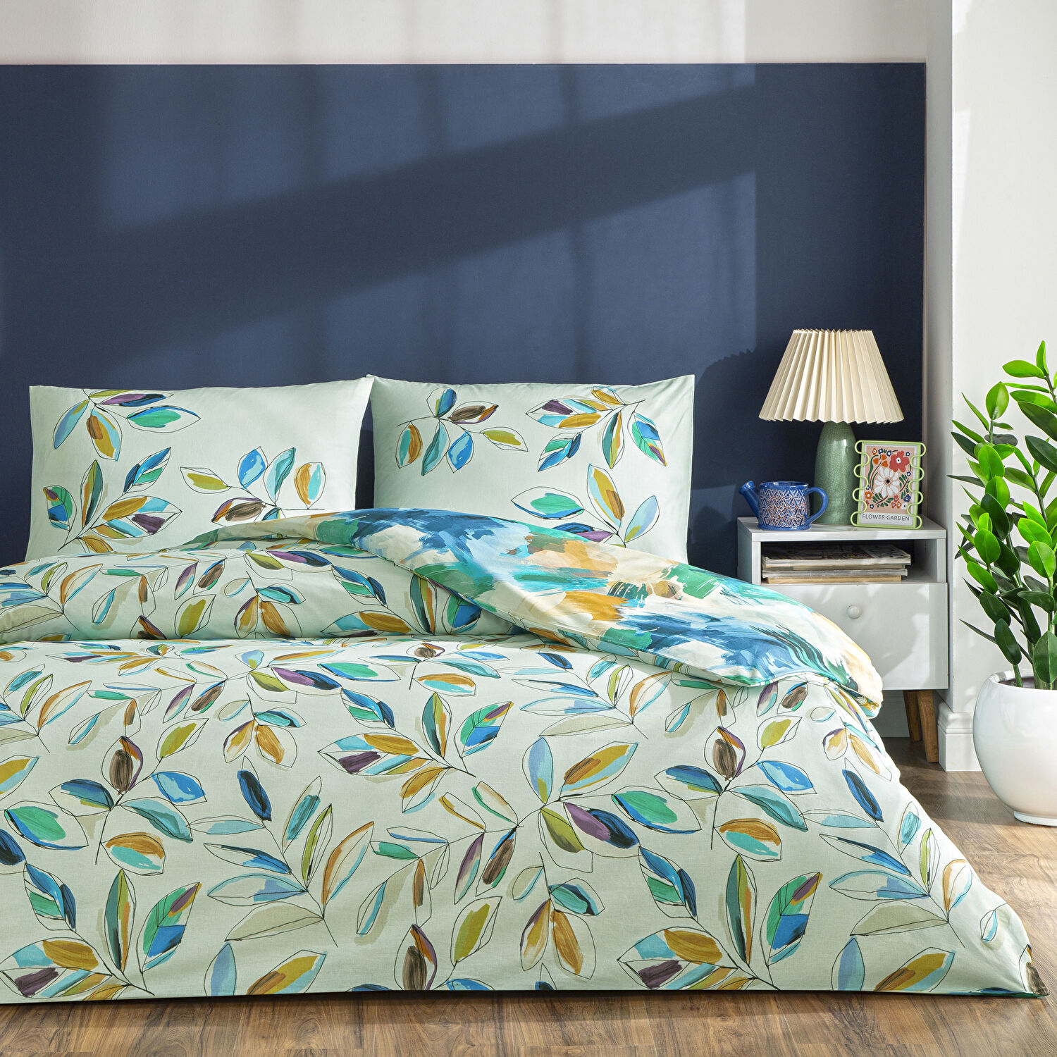 Taç Lıora Ranforce Tek Kişilik Nevresim Takımı Yeşil