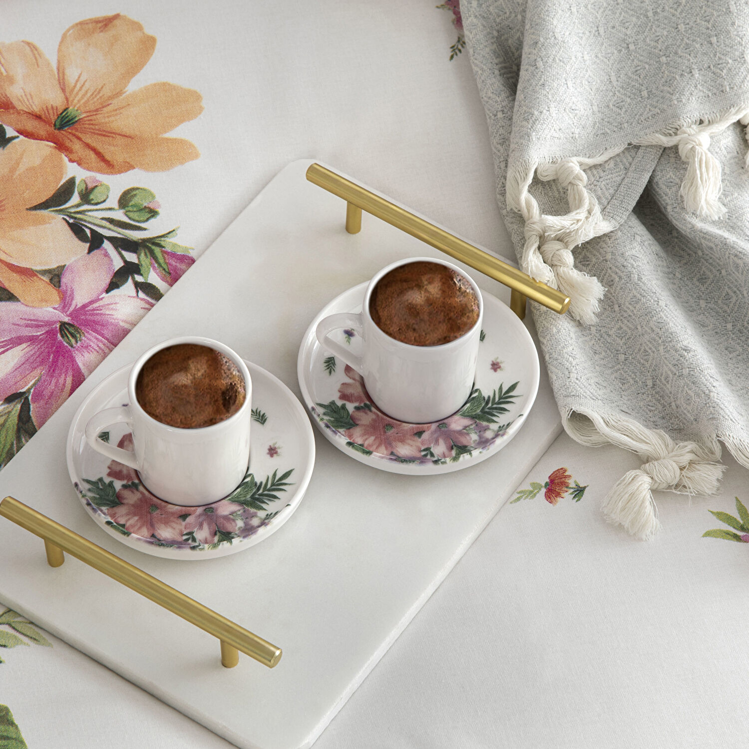 Taç Petunia Ranforce Çift Kişilik Throwlu Nevresim Takımı Pembe