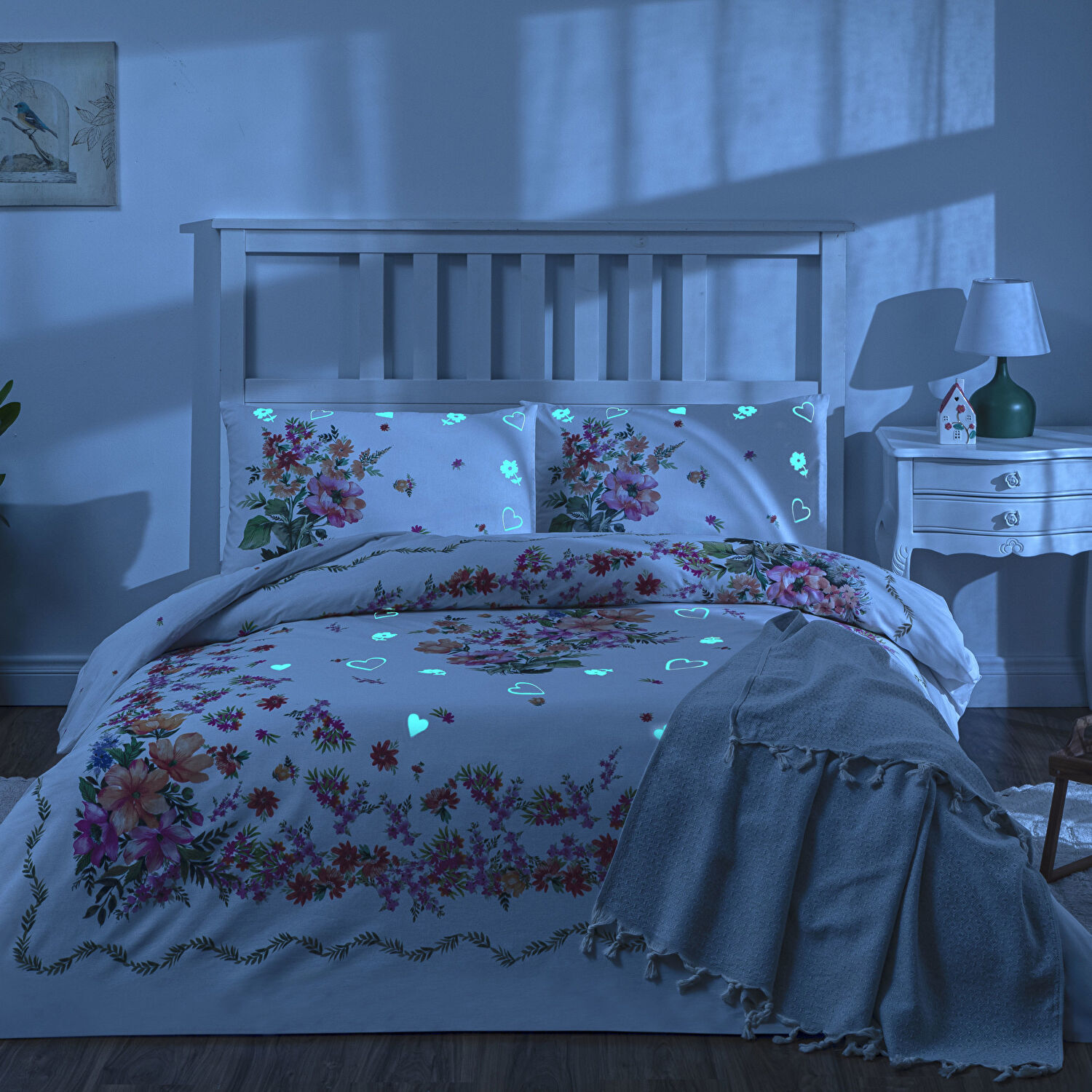 Taç Petunia Ranforce Çift Kişilik Throwlu Nevresim Takımı Pembe