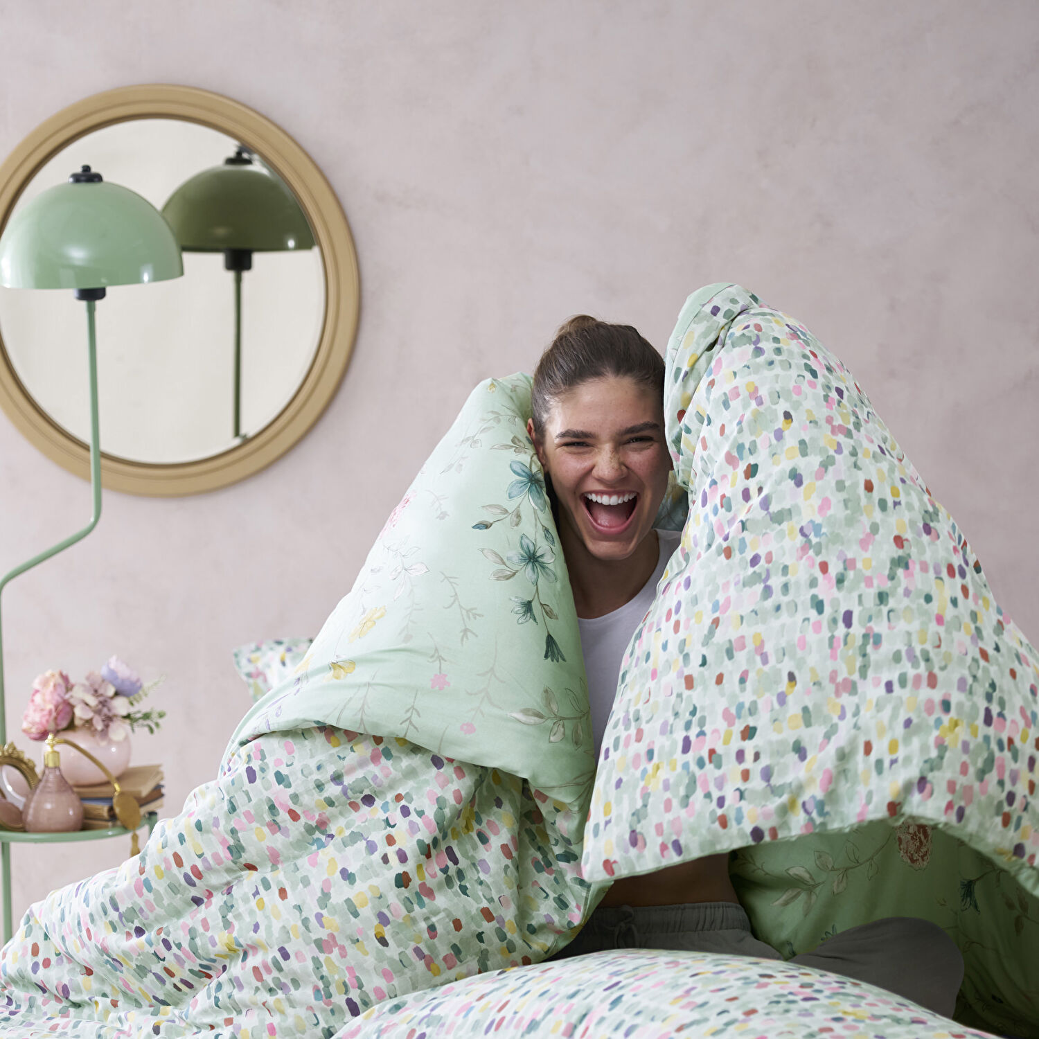 Taç Pepple Seç&Ser Çift Kişilik Nevresim Takımı Mint