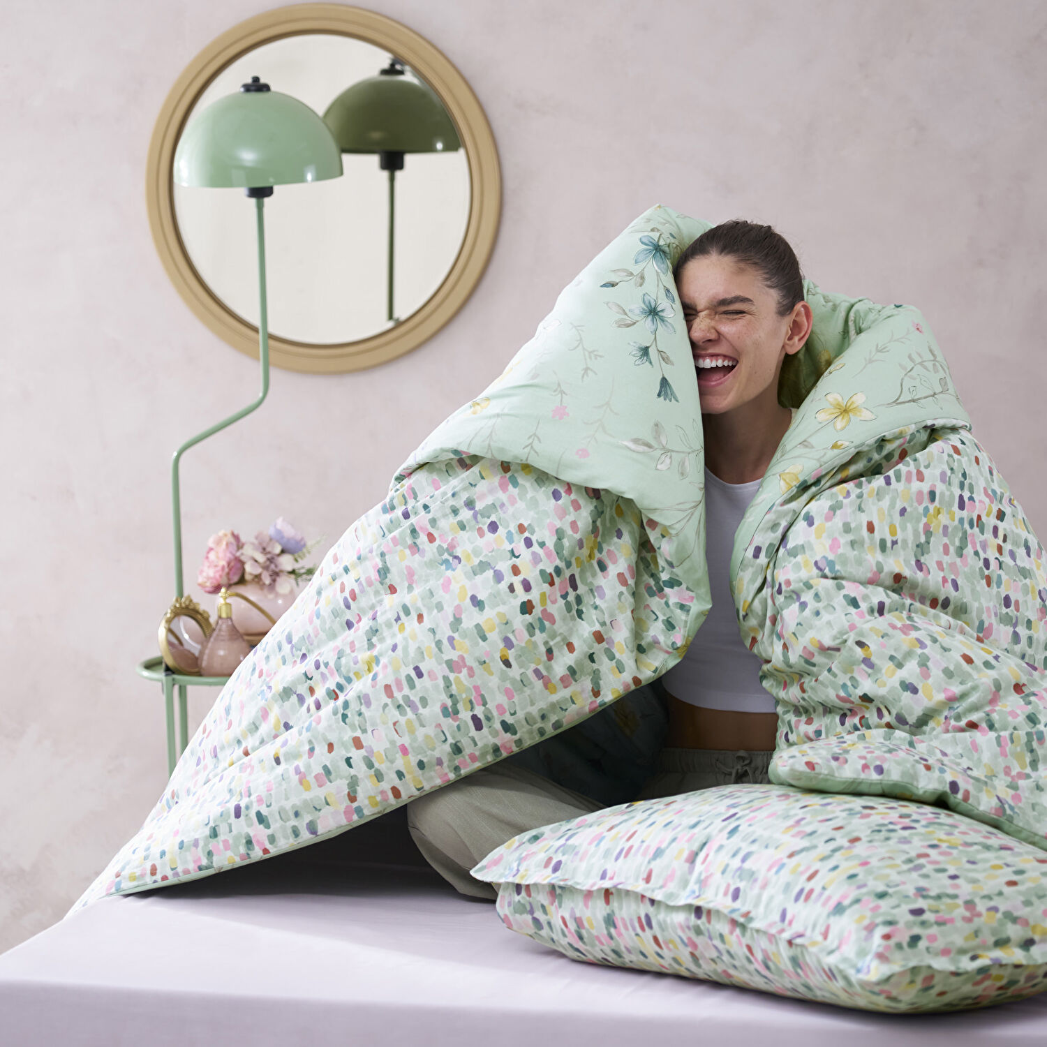 Taç Pepple Seç&Ser Çift Kişilik Nevresim Takımı Mint