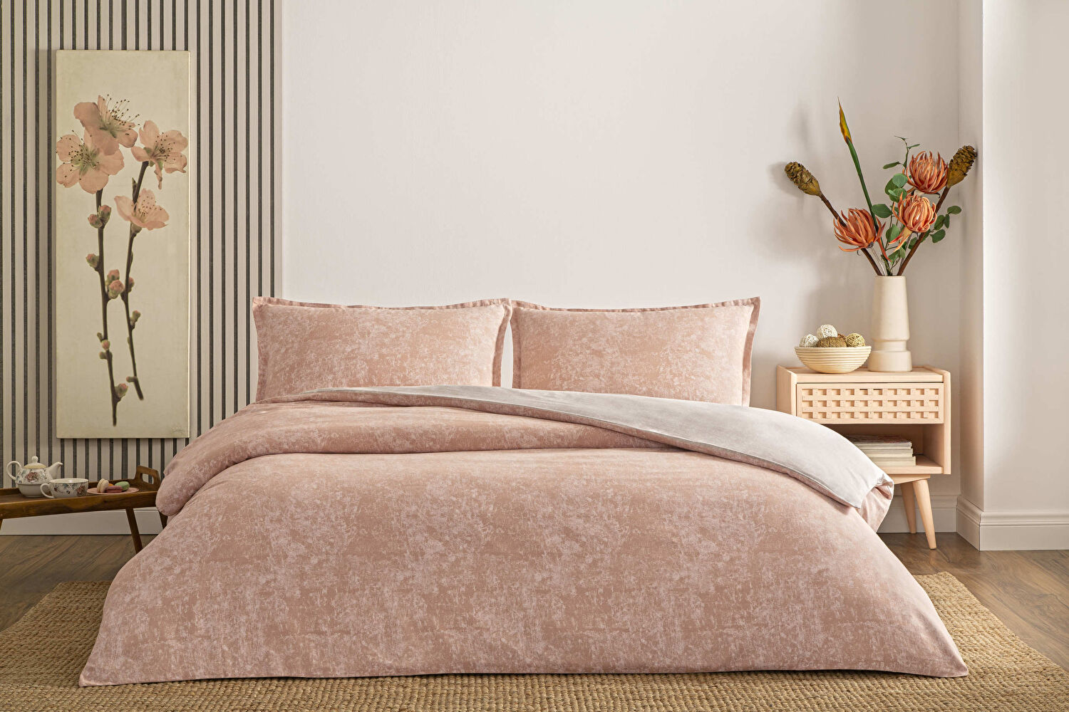 Taç Shimmer Seç&Ser Çift Kişilik Nevresim Takımı Rose