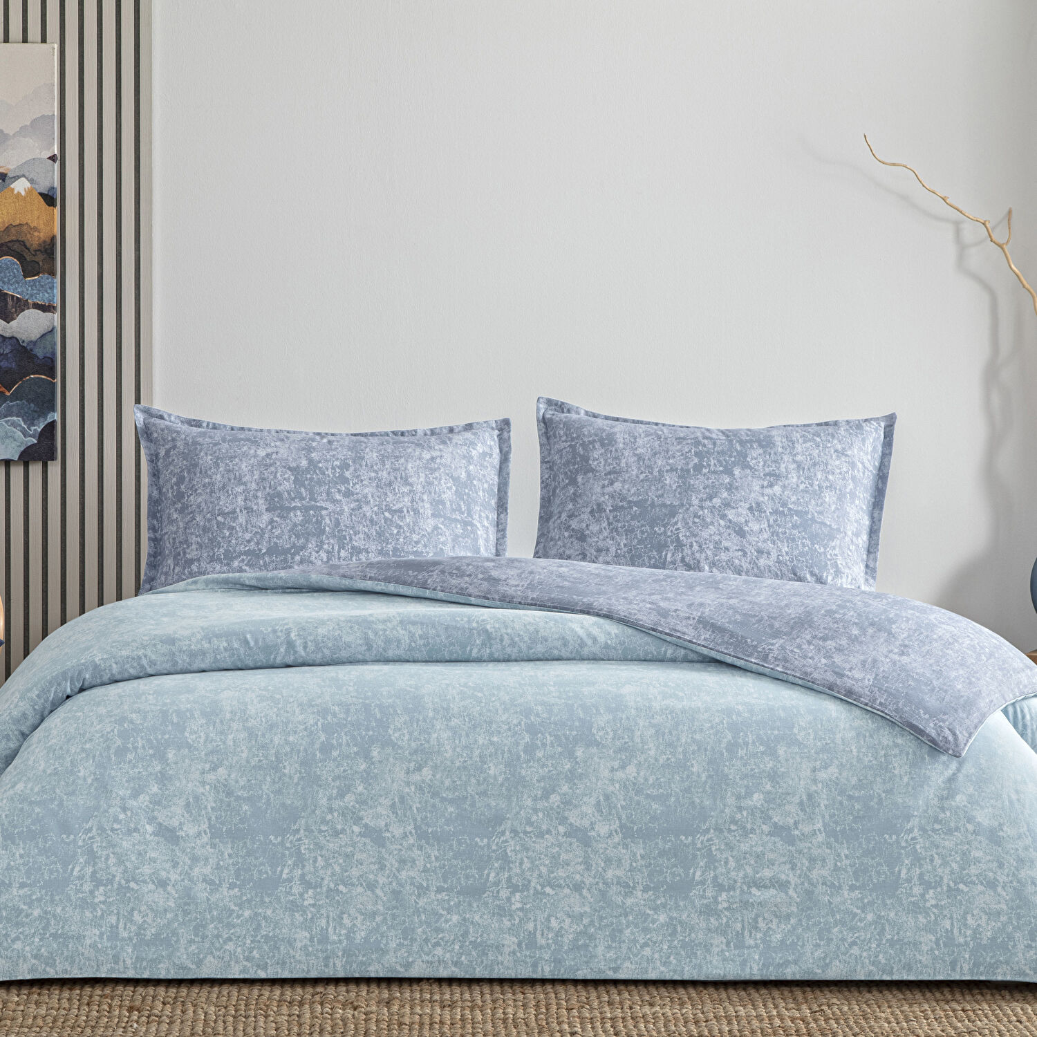 Taç Shimmer Seç&Ser Çift Kişilik Nevresim Takımı Lacivert