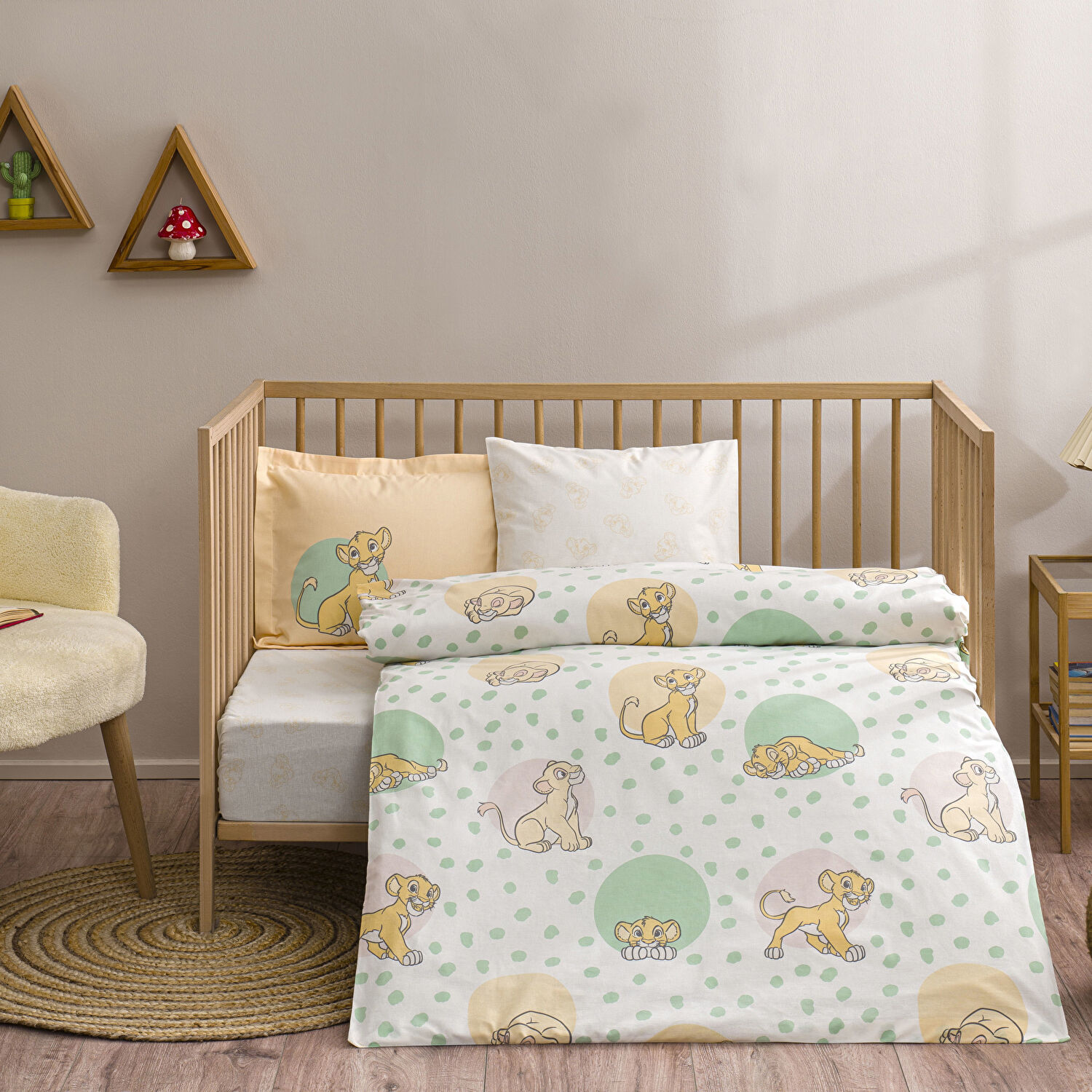 Taç Lisanslı Disney Lion King Baby Pamuk Bebek Nevresim Takımı