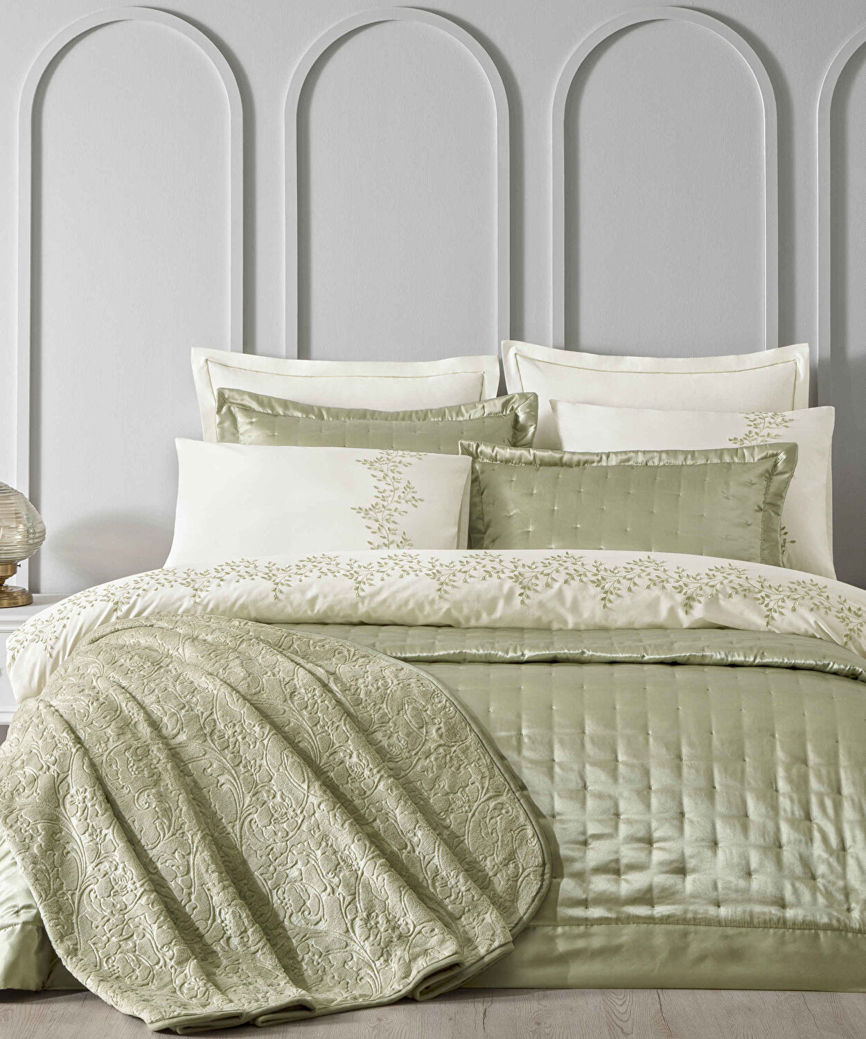 Taç Isolde 3lü Çeyiz Seti Yeşil