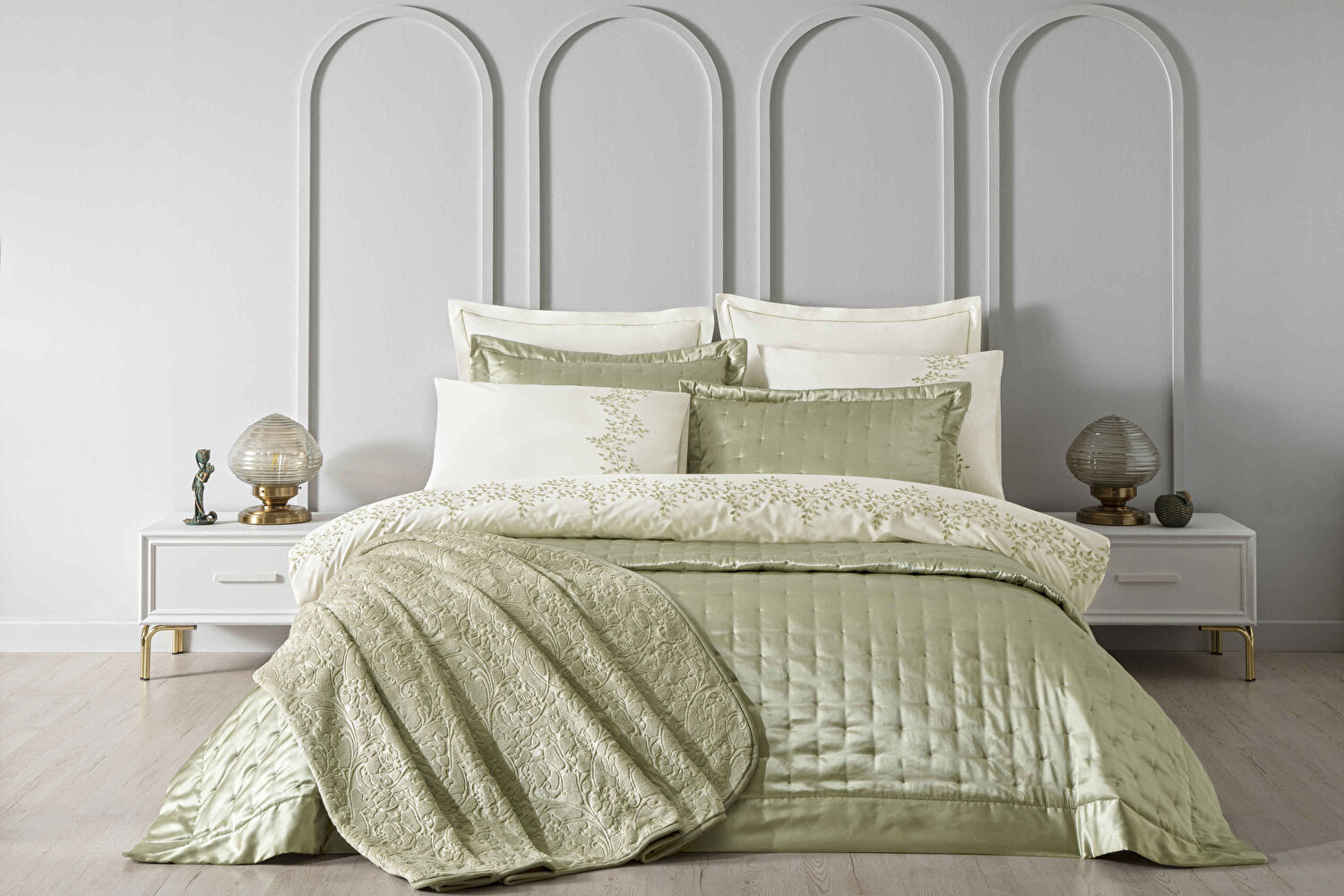 Taç Isolde 3lü Çeyiz Seti Yeşil