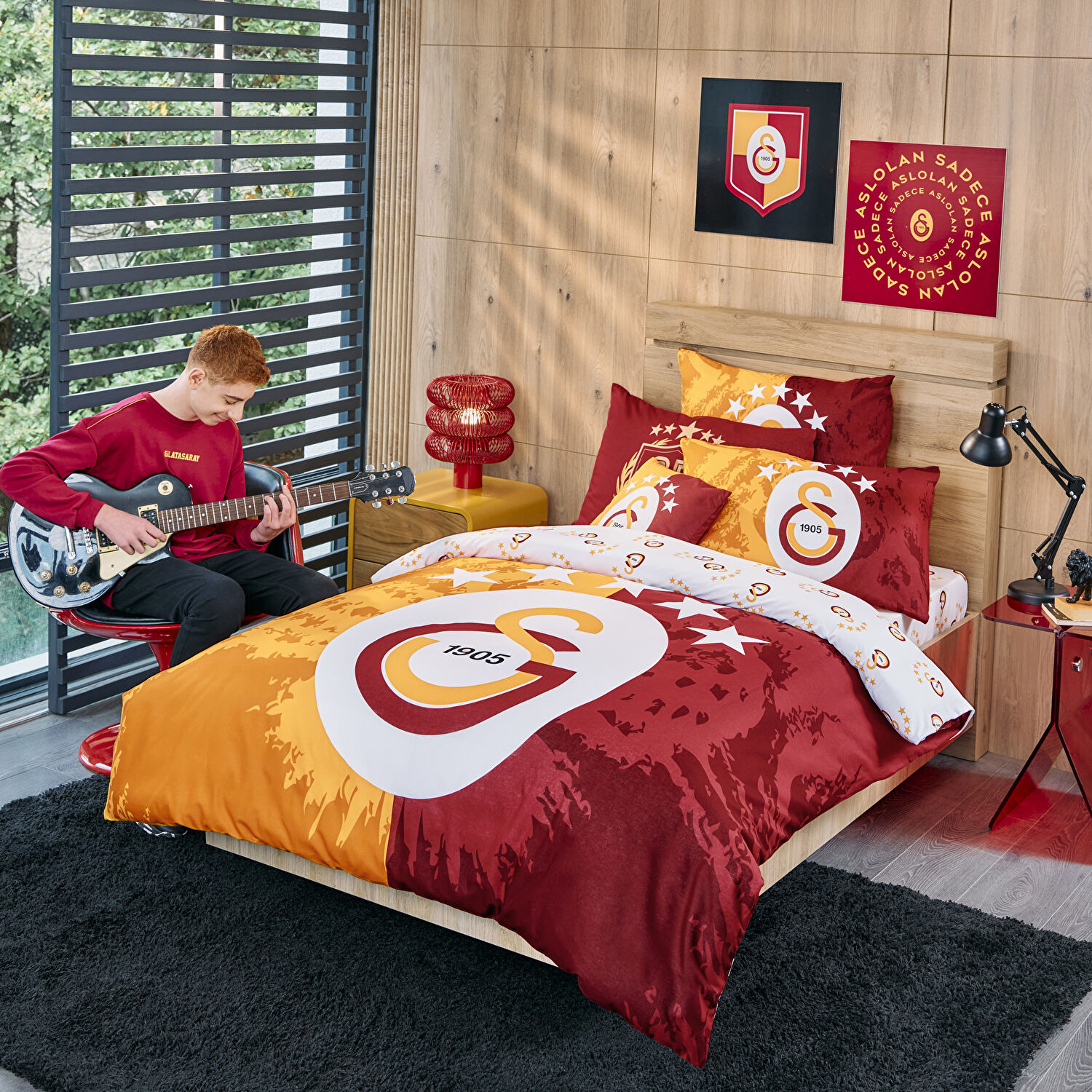 Taç Lisanslı Galatasaray 25.Şampiyonluk 50x70 cm Yastık Kılıfı