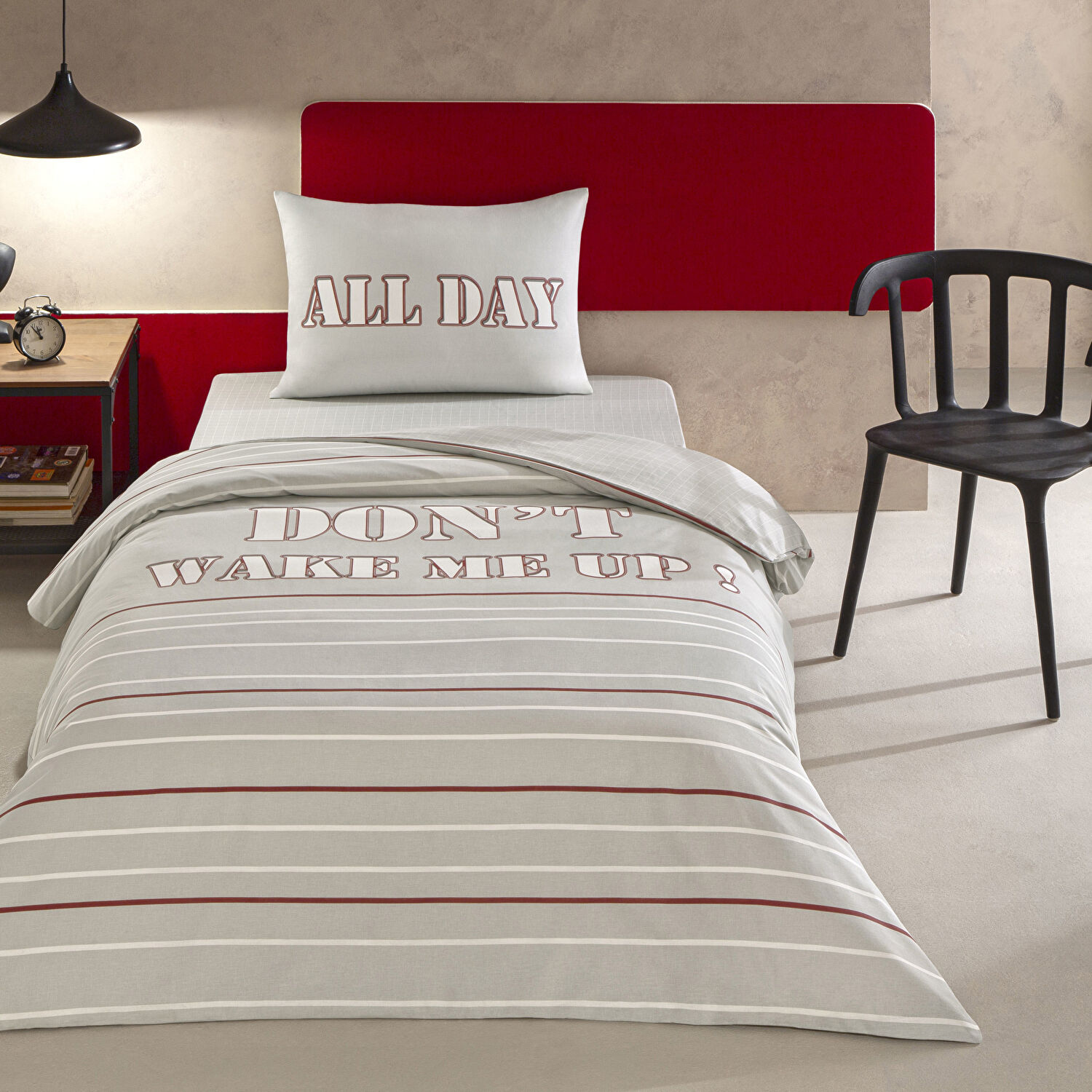 Taç Zuno Ranforce Tek Kişilik Nevresim Takımı Gri