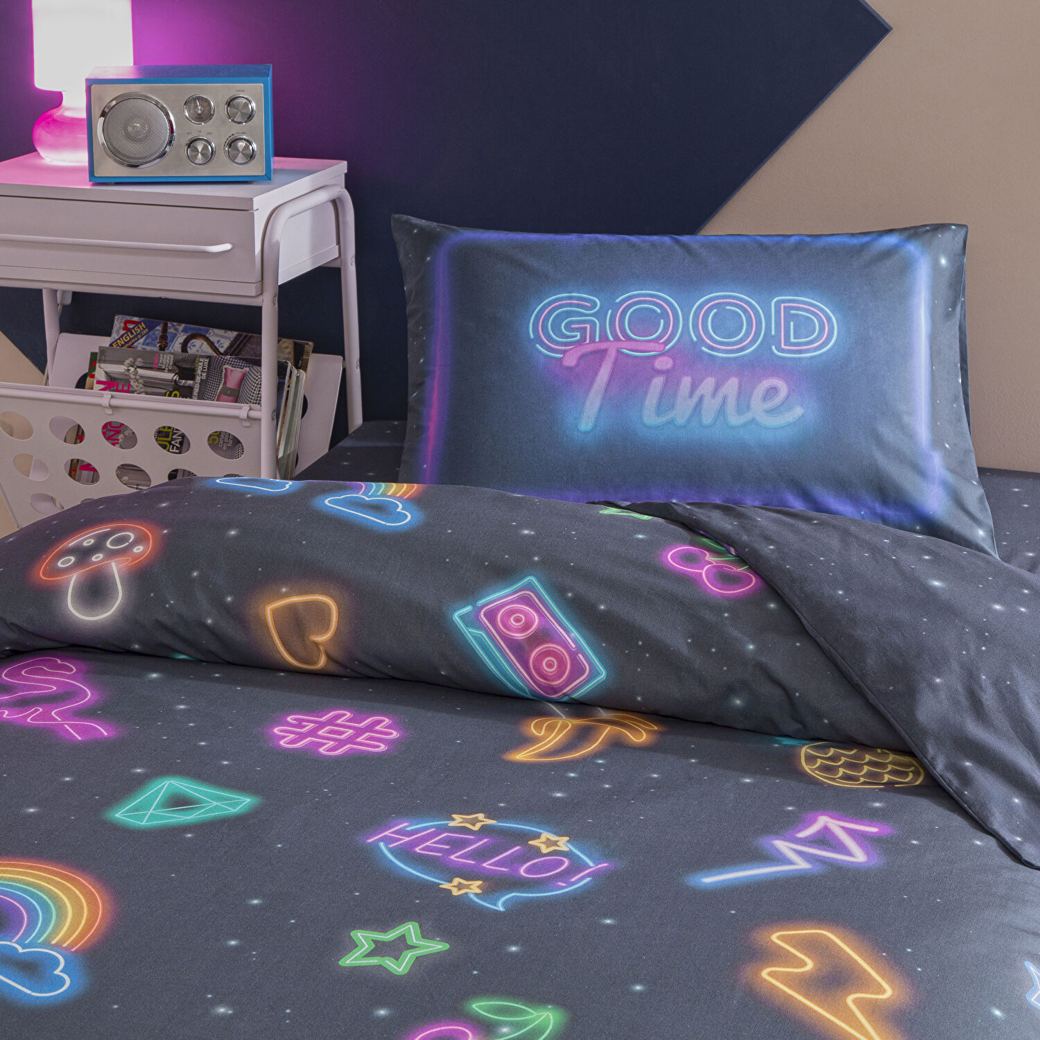 Taç Vibra Ranforce Tek Kişilik Nevresim Takımı Mor