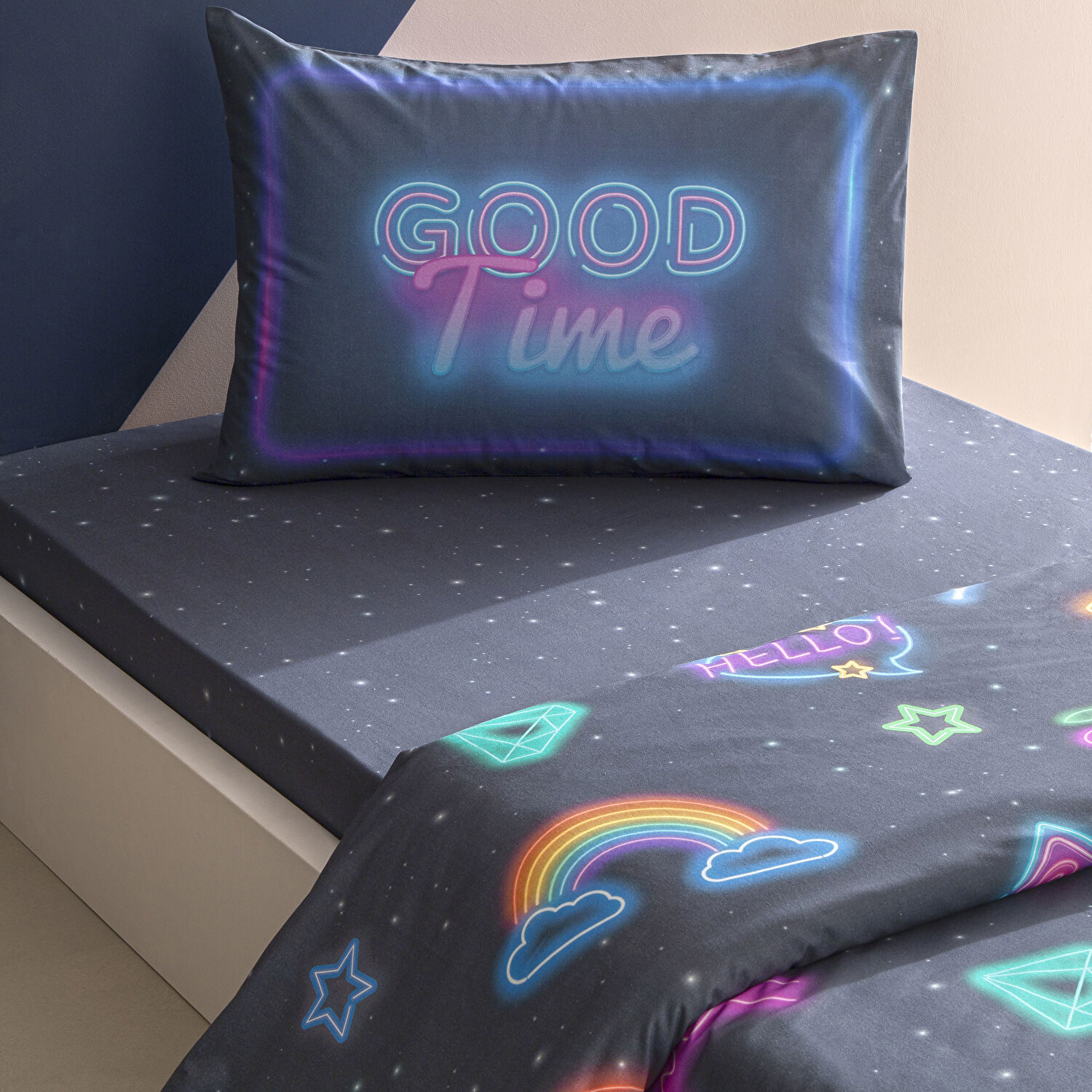 Taç Vibra Ranforce Tek Kişilik Nevresim Takımı Mor