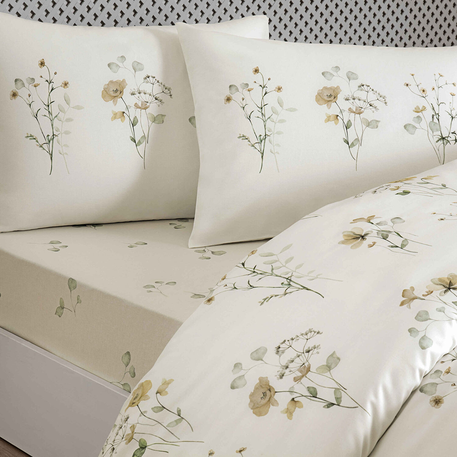 Taç Auren Ranforce Tek Kişilik Nevresim Takımı Pudra