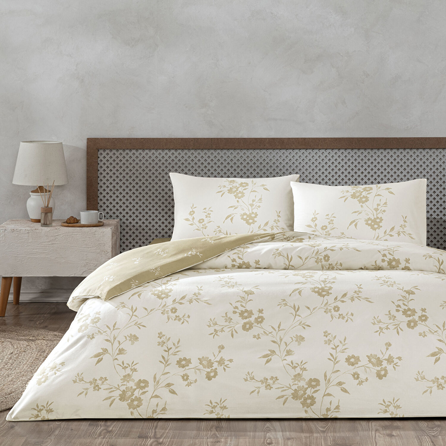 Taç Vellise Ranforce Çift Kişilik Nevresim Takımı Beyaz