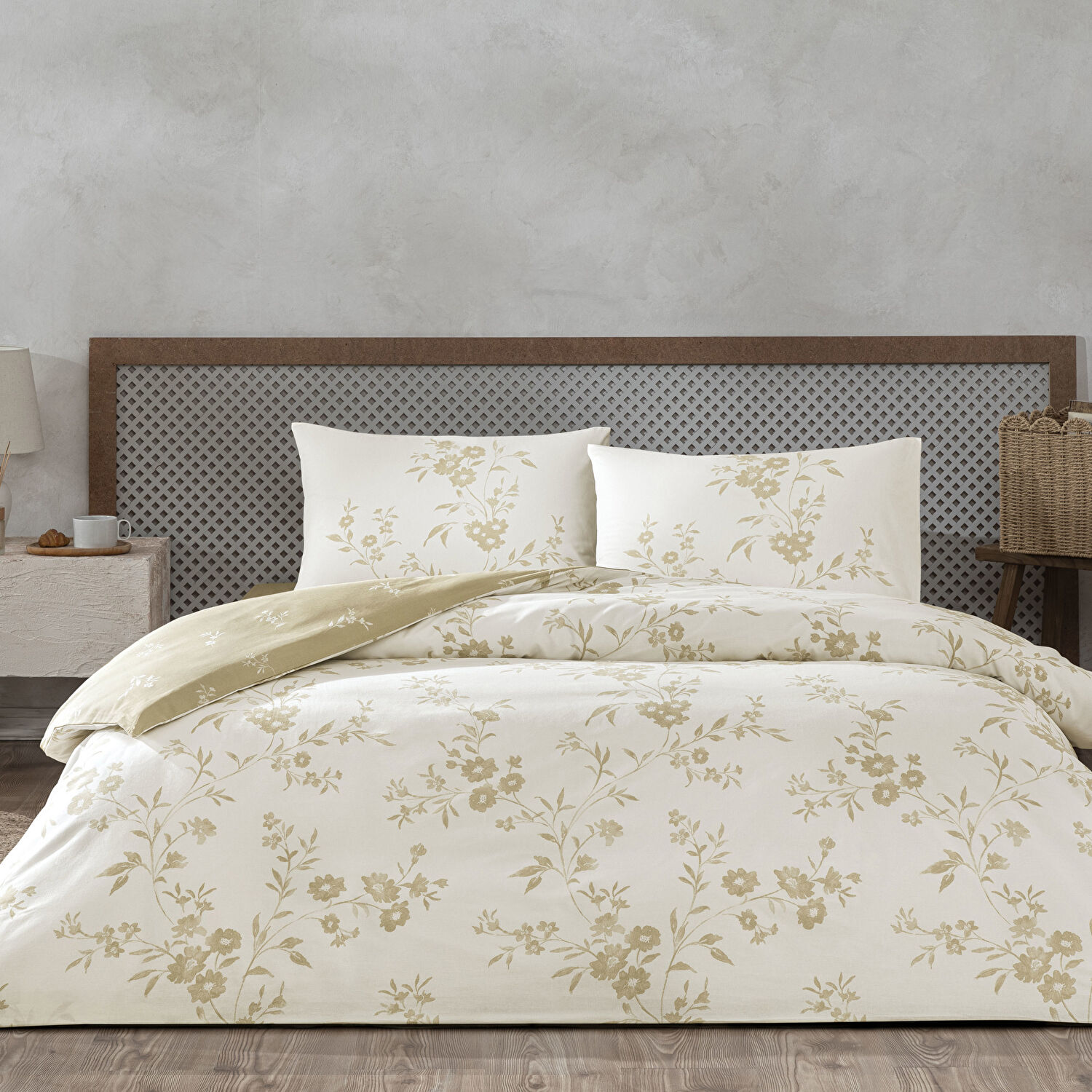 Taç Vellise Ranforce Çift Kişilik Nevresim Takımı Beyaz