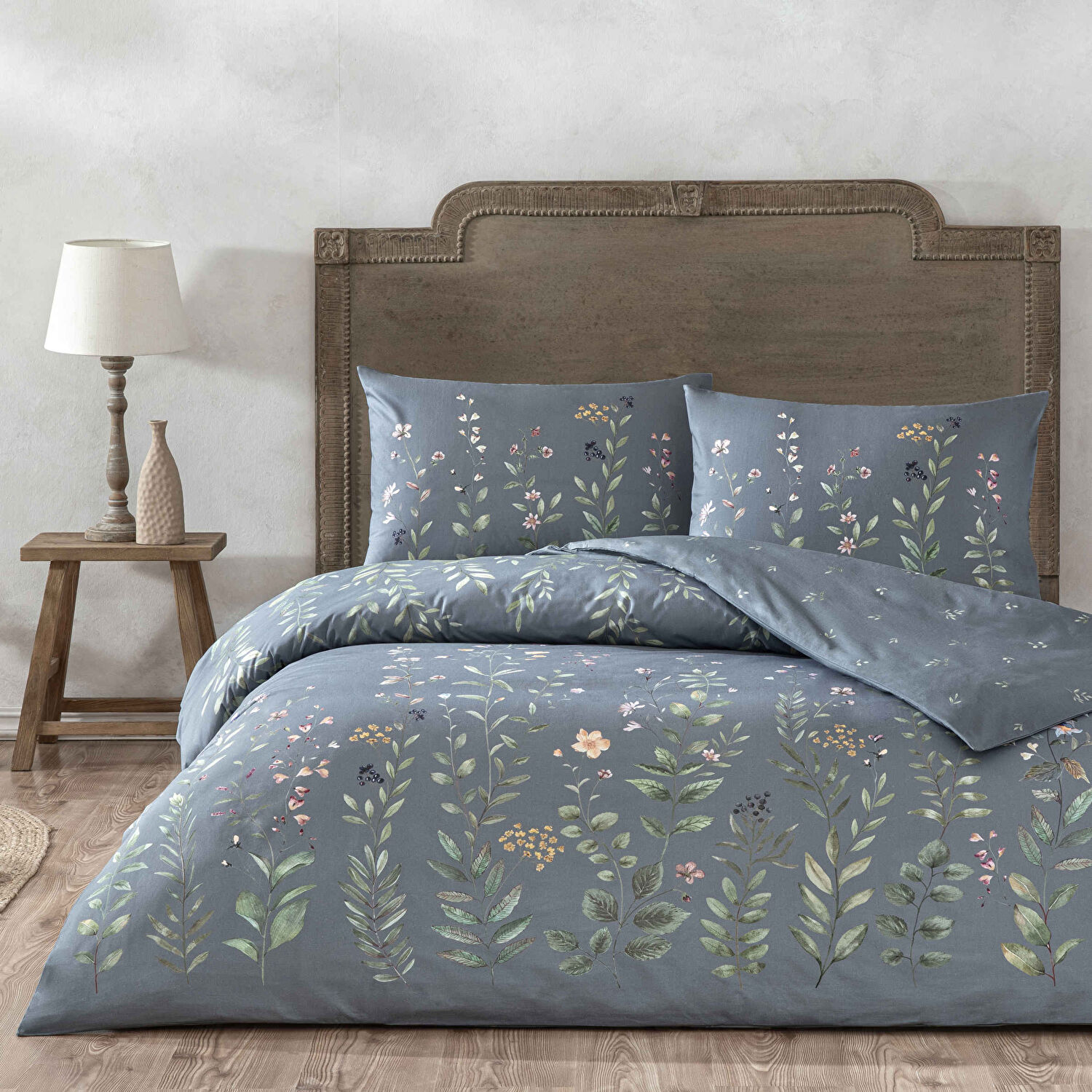 Taç Serelis Ranforce Tek Kişilik Nevresim Takımı Mavi