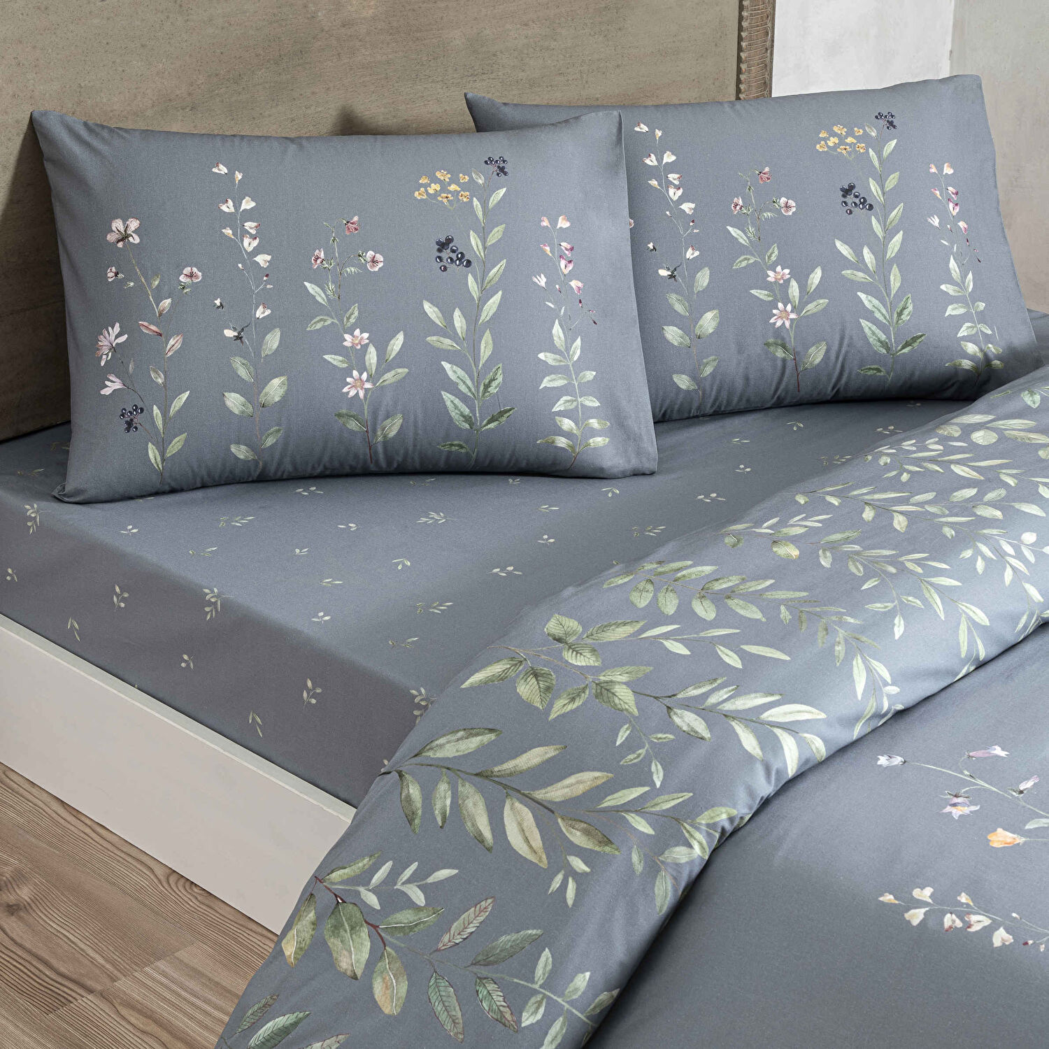 Taç Serelis Ranforce Tek Kişilik Nevresim Takımı Mavi